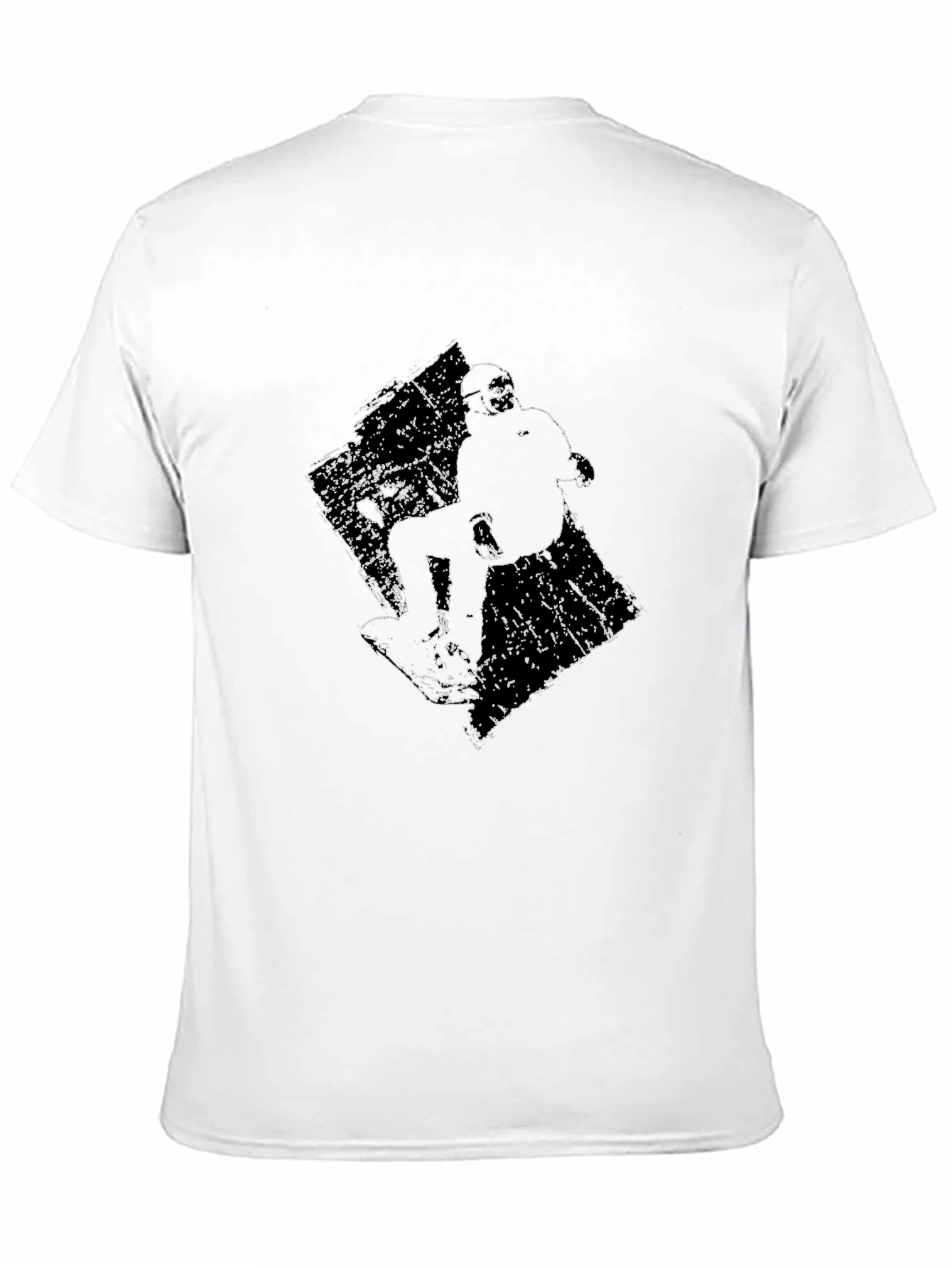 Skateboarder Graphic Tee - Black Cotton T-Shirt