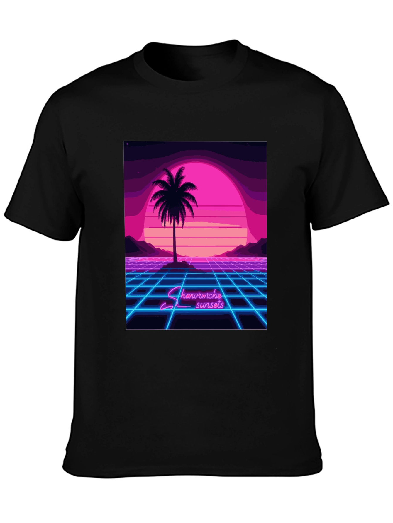 Retro Sunset Palm Tree T-Shirt