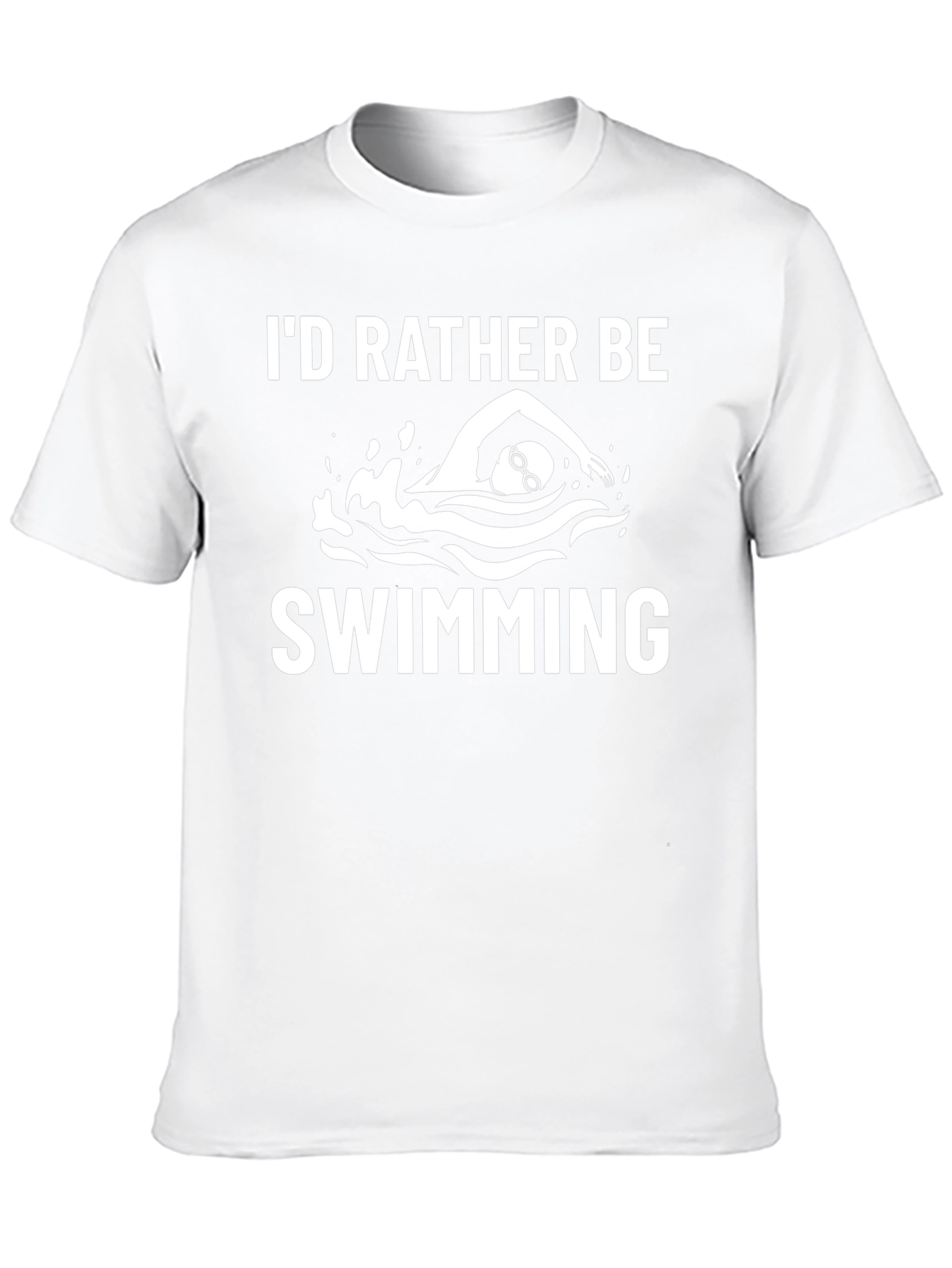 Id Rather Be Swimming T-Shirt - Black Cotton Tee
