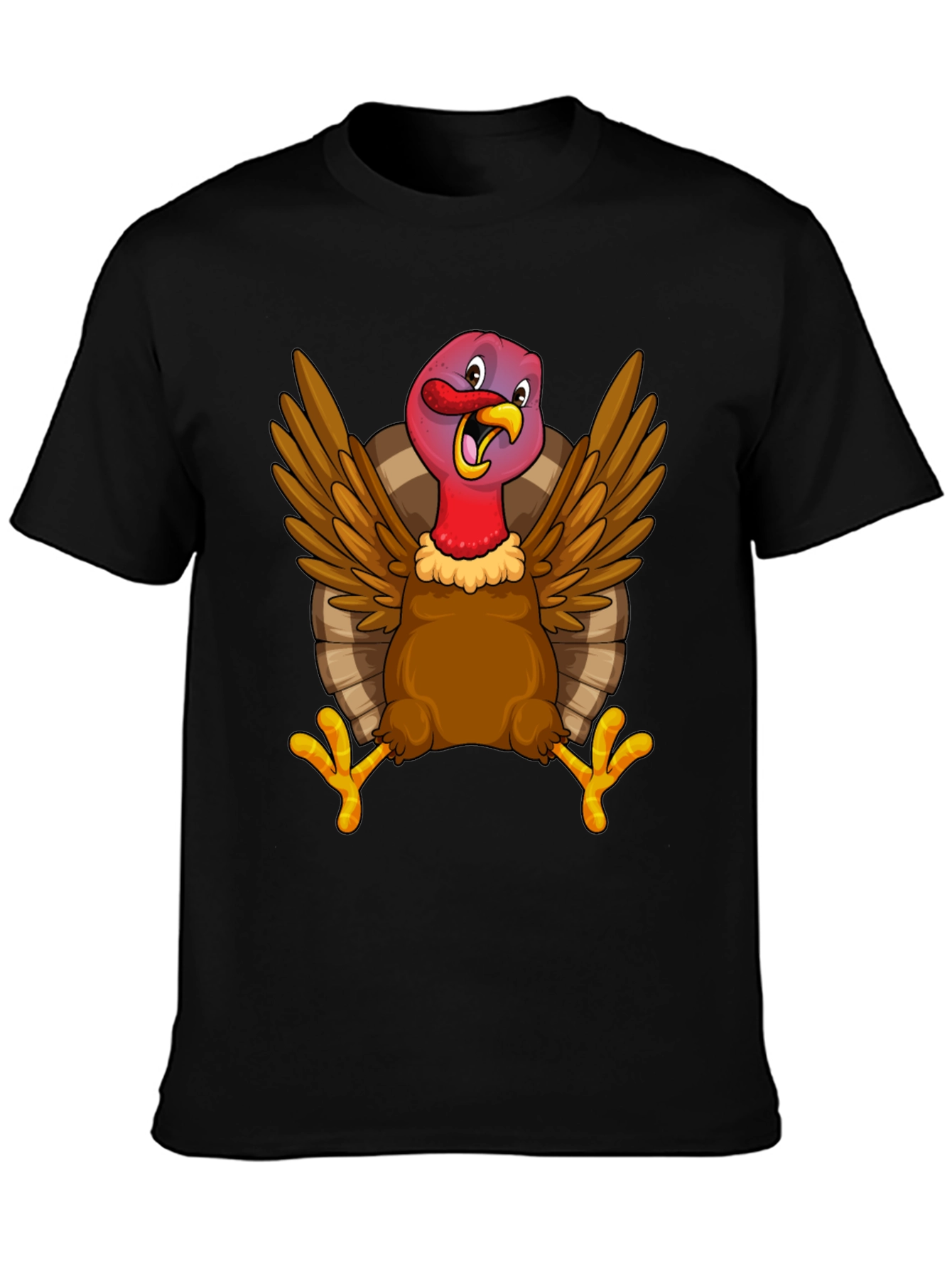 Funny Turkey Graphic Tee - Thanksgiving Holiday T-Shirt