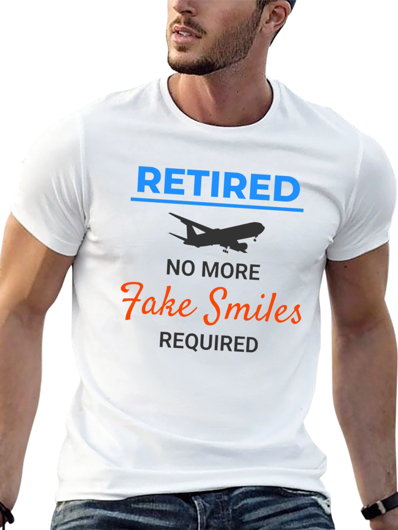 Retired Pilot T-Shirt - No More Fake Smiles