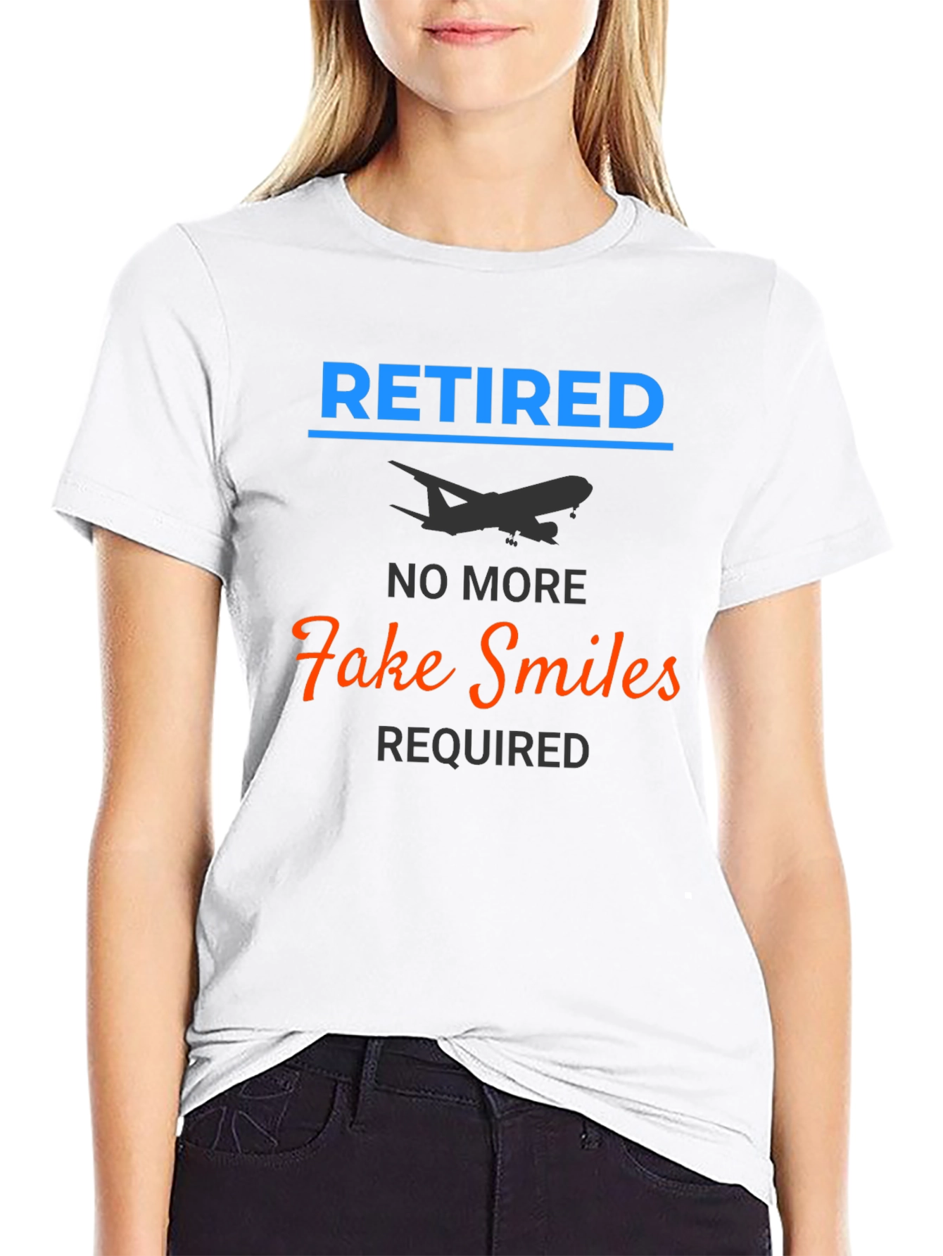 Retired Pilot T-Shirt - No More Fake Smiles
