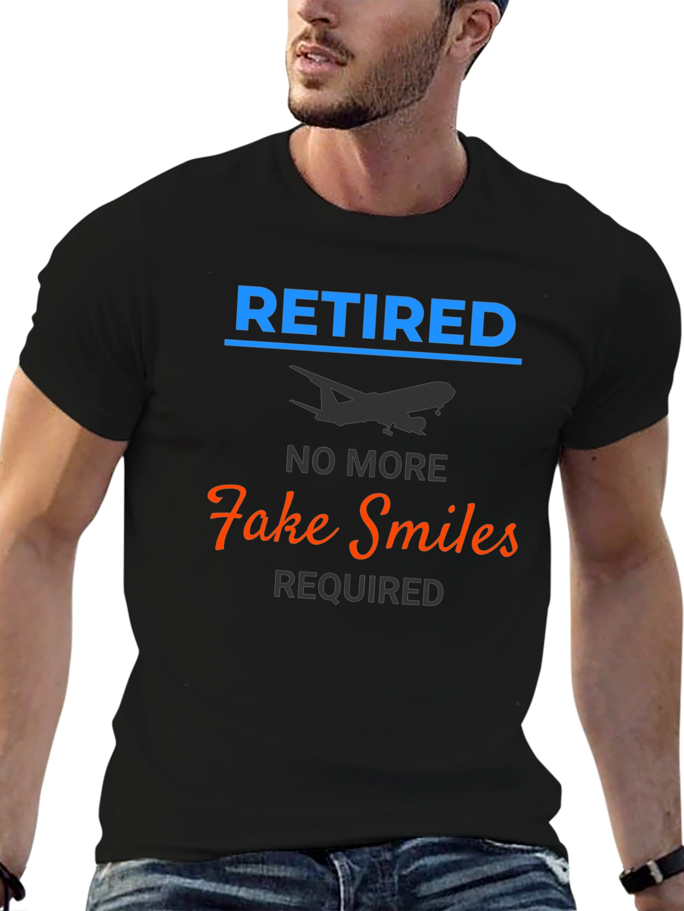 Retired Pilot T-Shirt - No More Fake Smiles