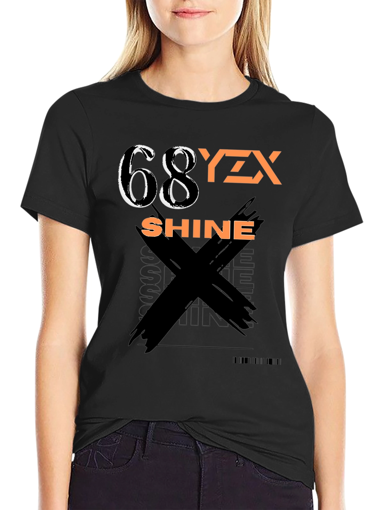 Black Graphic Tee - 68YZX Shine