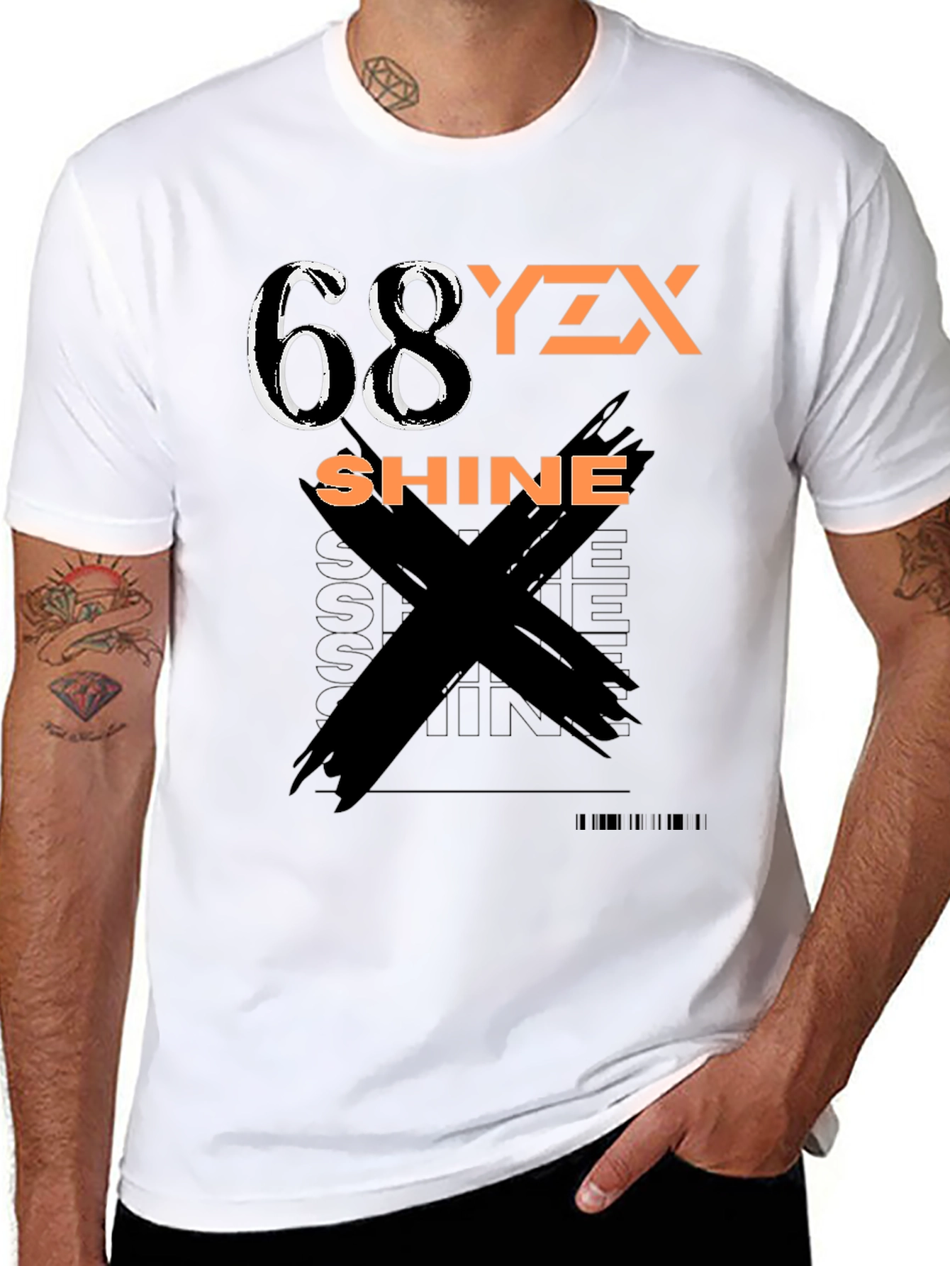 Black Graphic Tee - 68YZX Shine