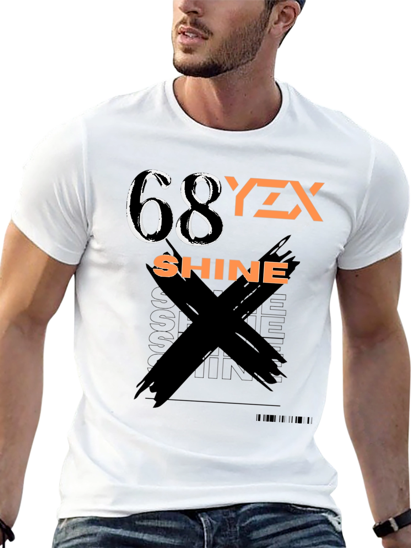 Black Graphic Tee - 68YZX Shine