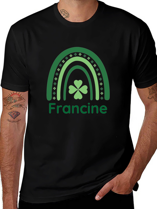 St. Patricks Day Francine Shamrock Rainbow T-Shirt