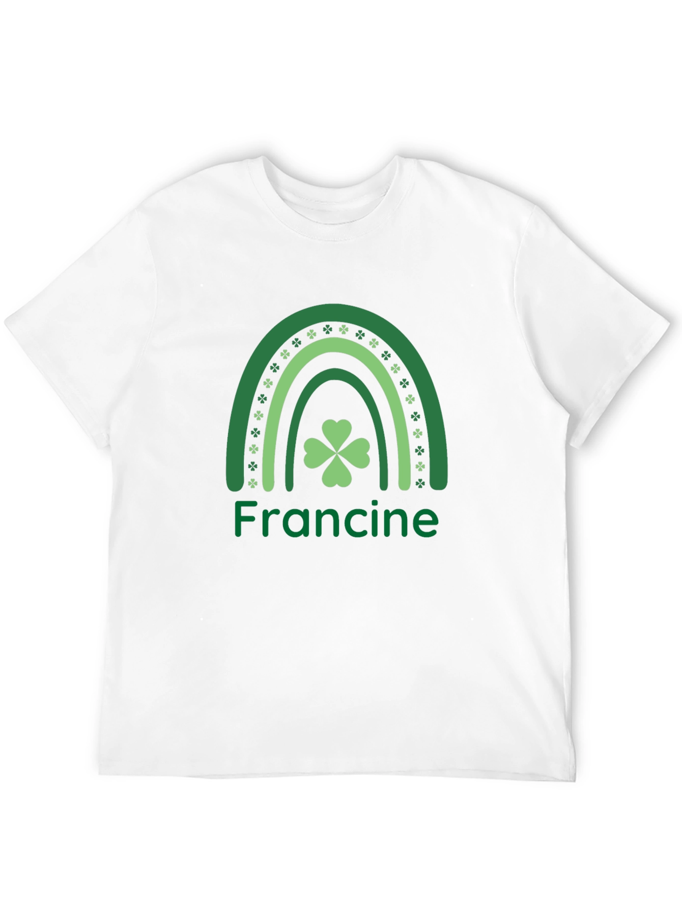 St. Patricks Day Francine Shamrock Rainbow T-Shirt