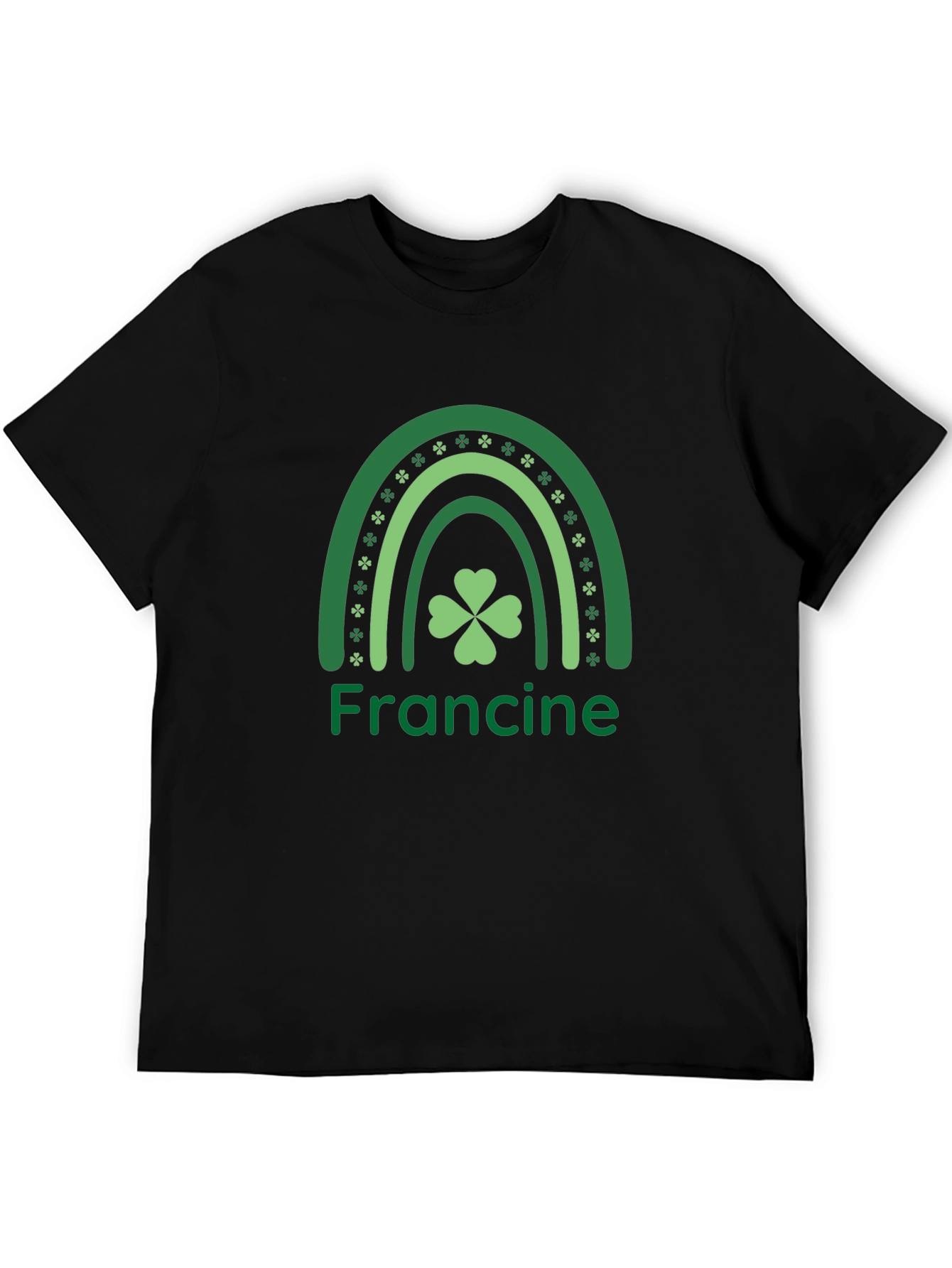 St. Patricks Day Francine Shamrock Rainbow T-Shirt