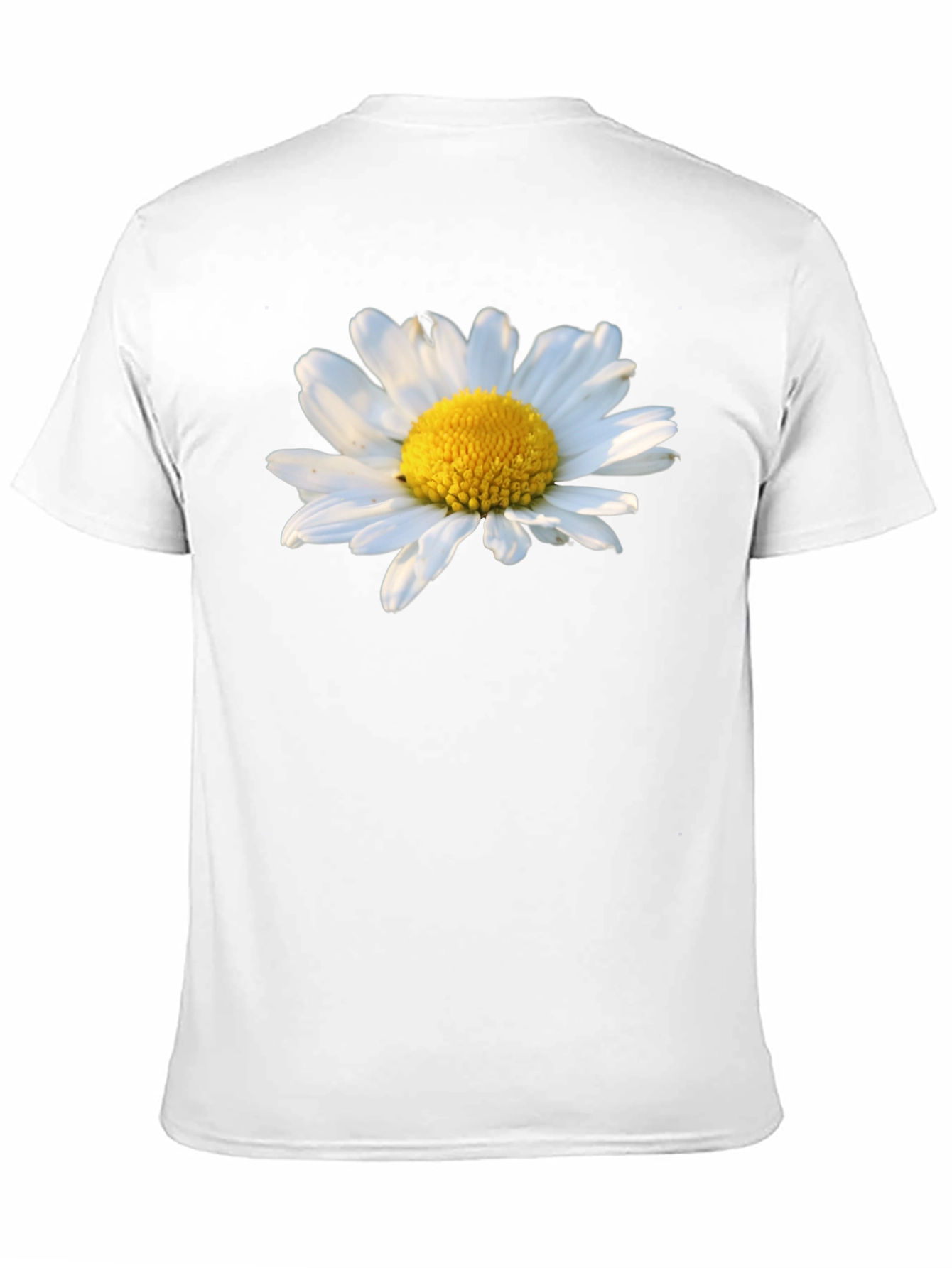Daisy Flower Graphic Tee - Black Cotton T-Shirt