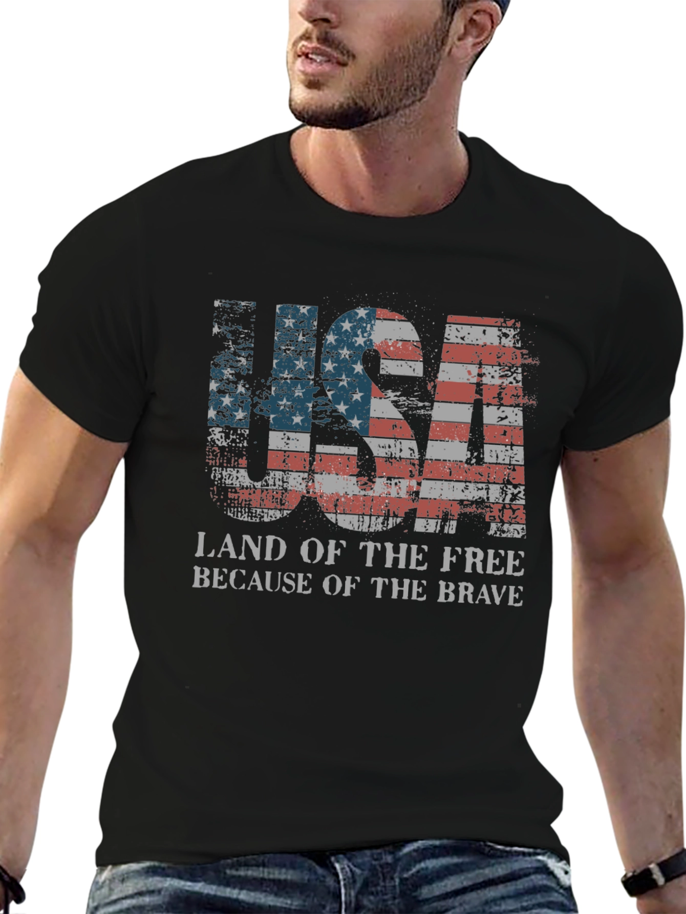 USA Land of the Free Graphic Tee