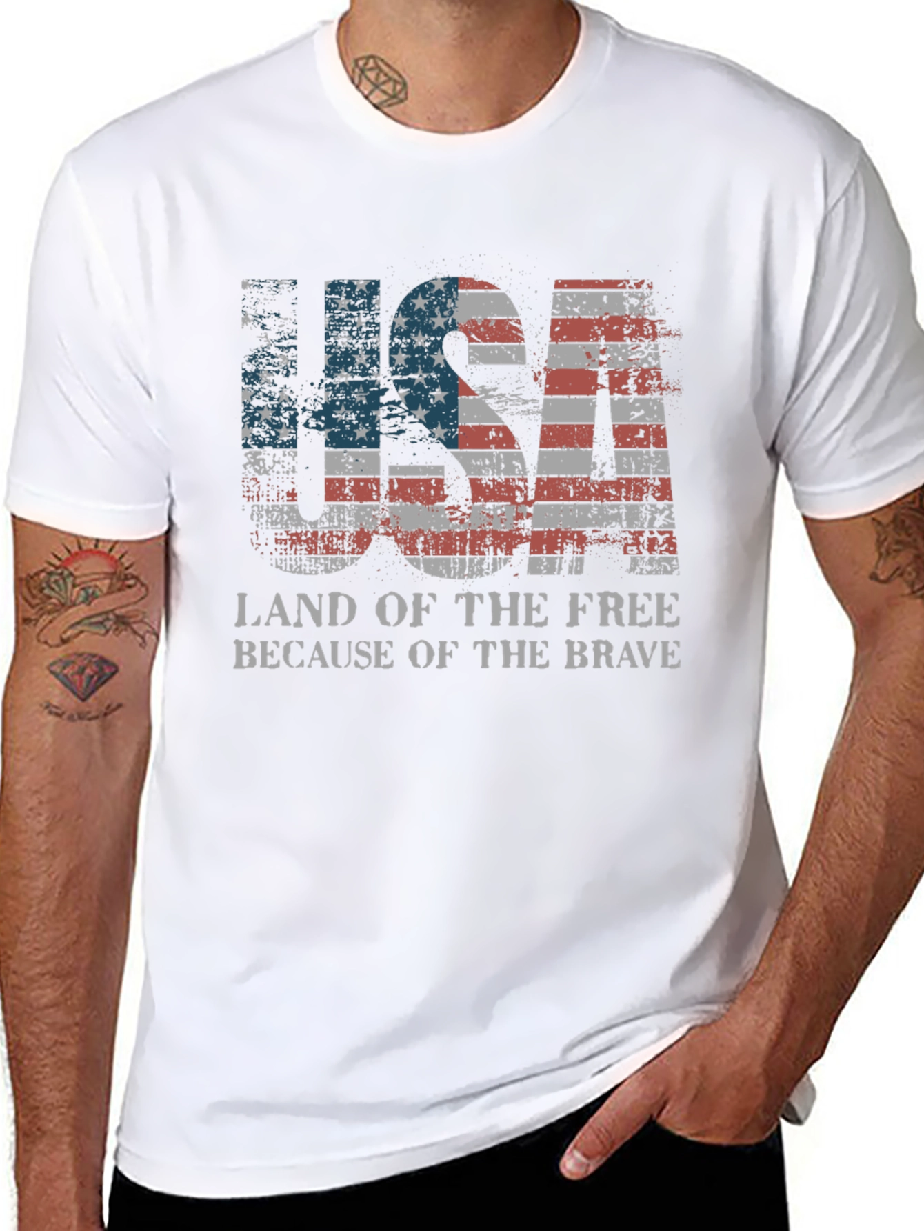 USA Land of the Free Graphic Tee