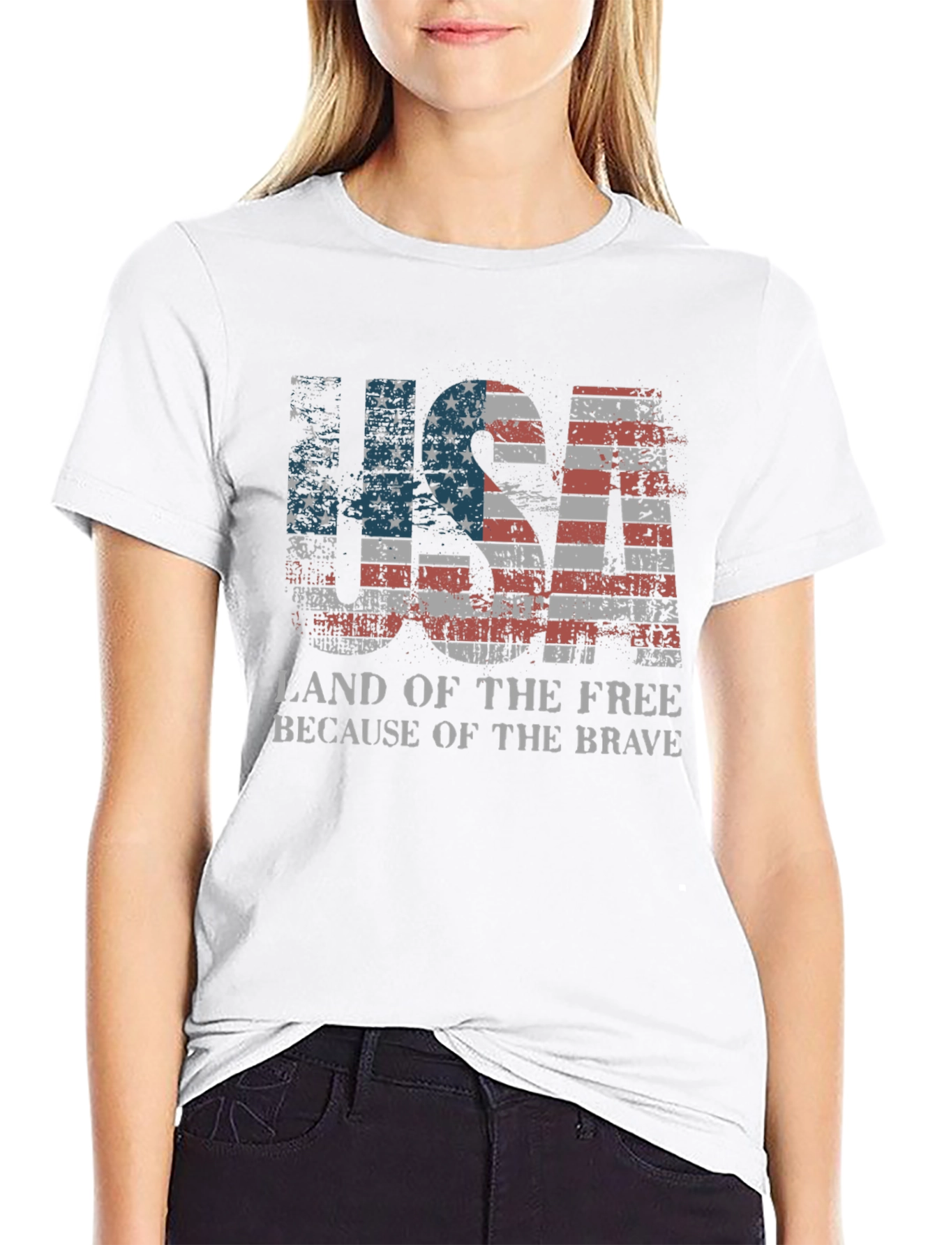 USA Land of the Free Graphic Tee