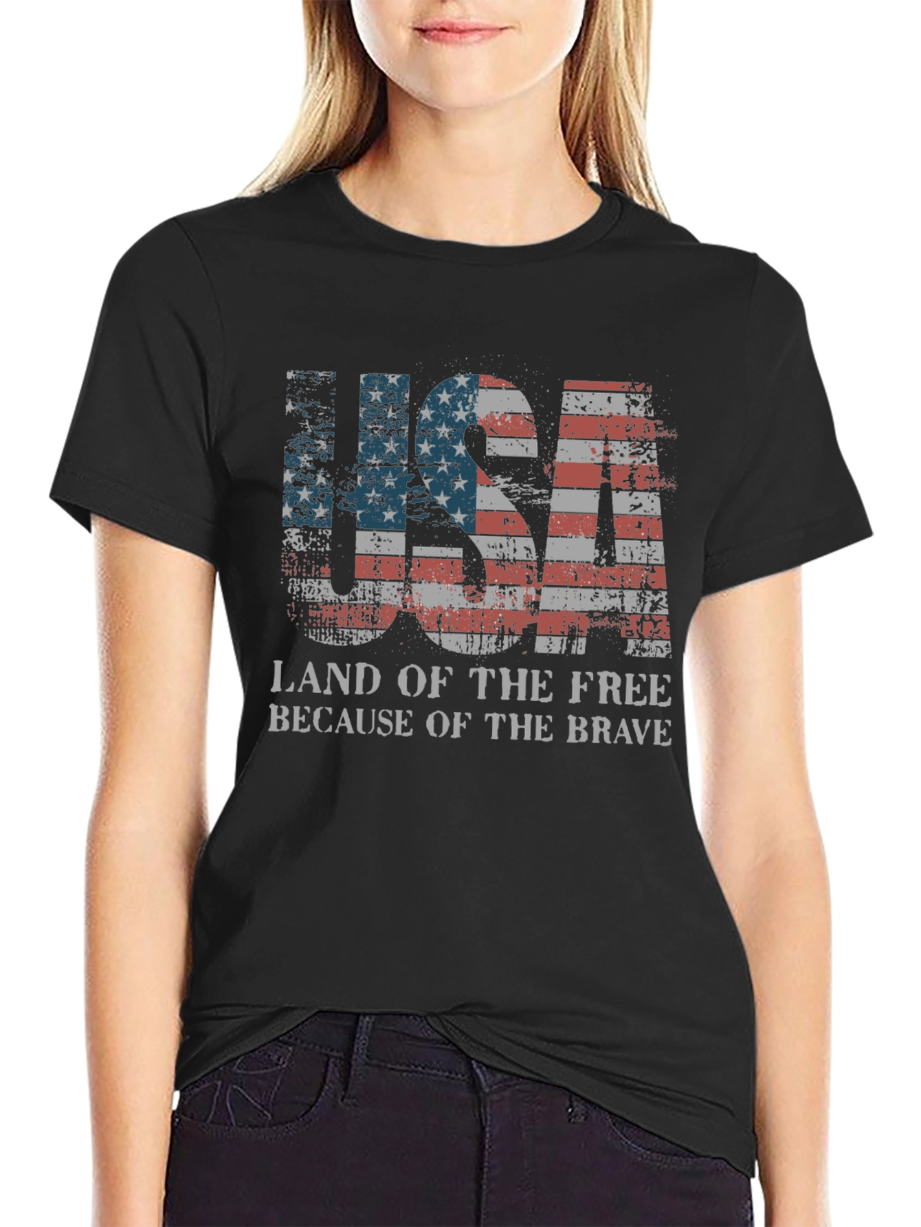 USA Land of the Free Graphic Tee