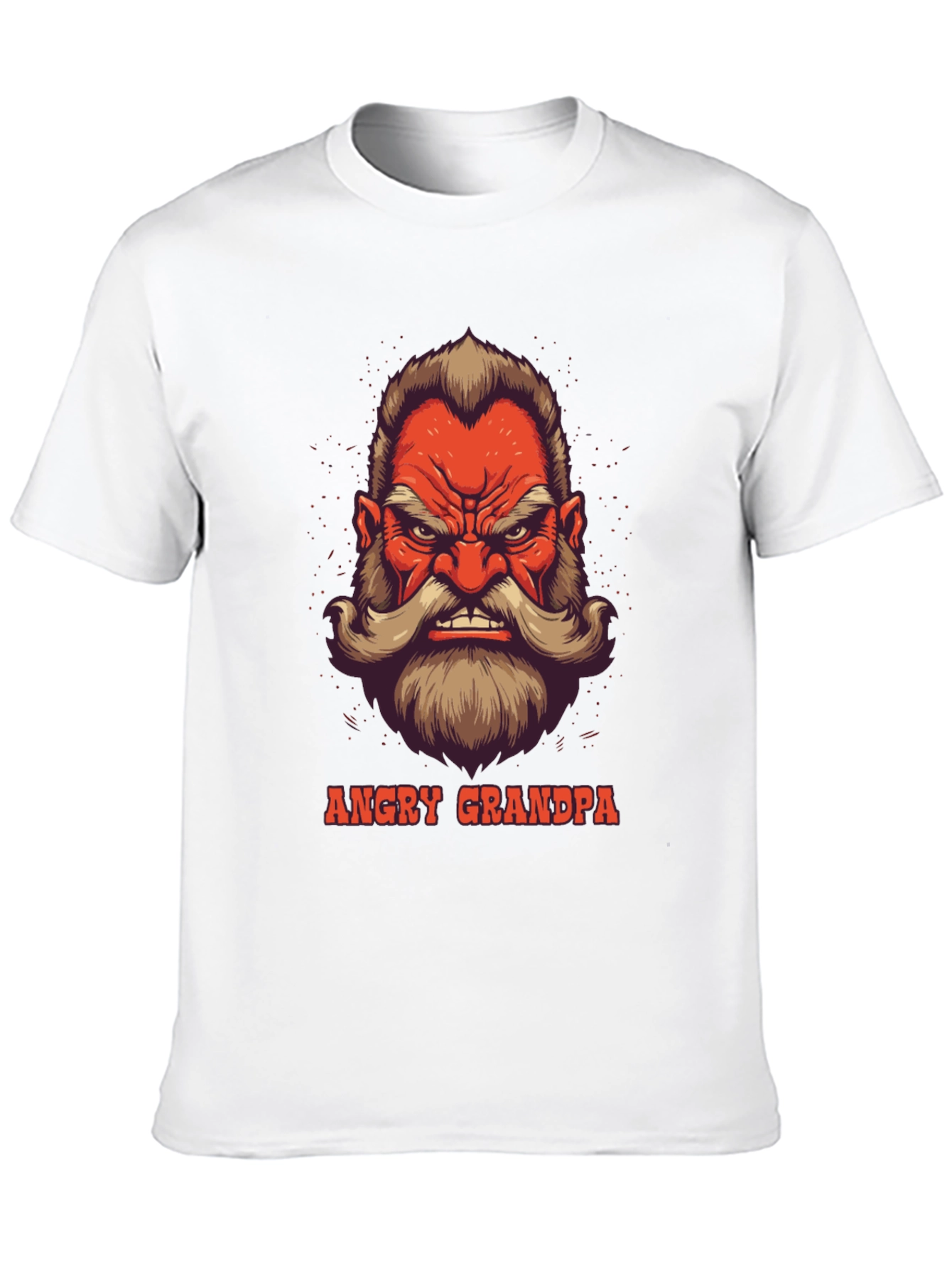 Angry Grandpa Graphic Tee - Black Cotton T-Shirt