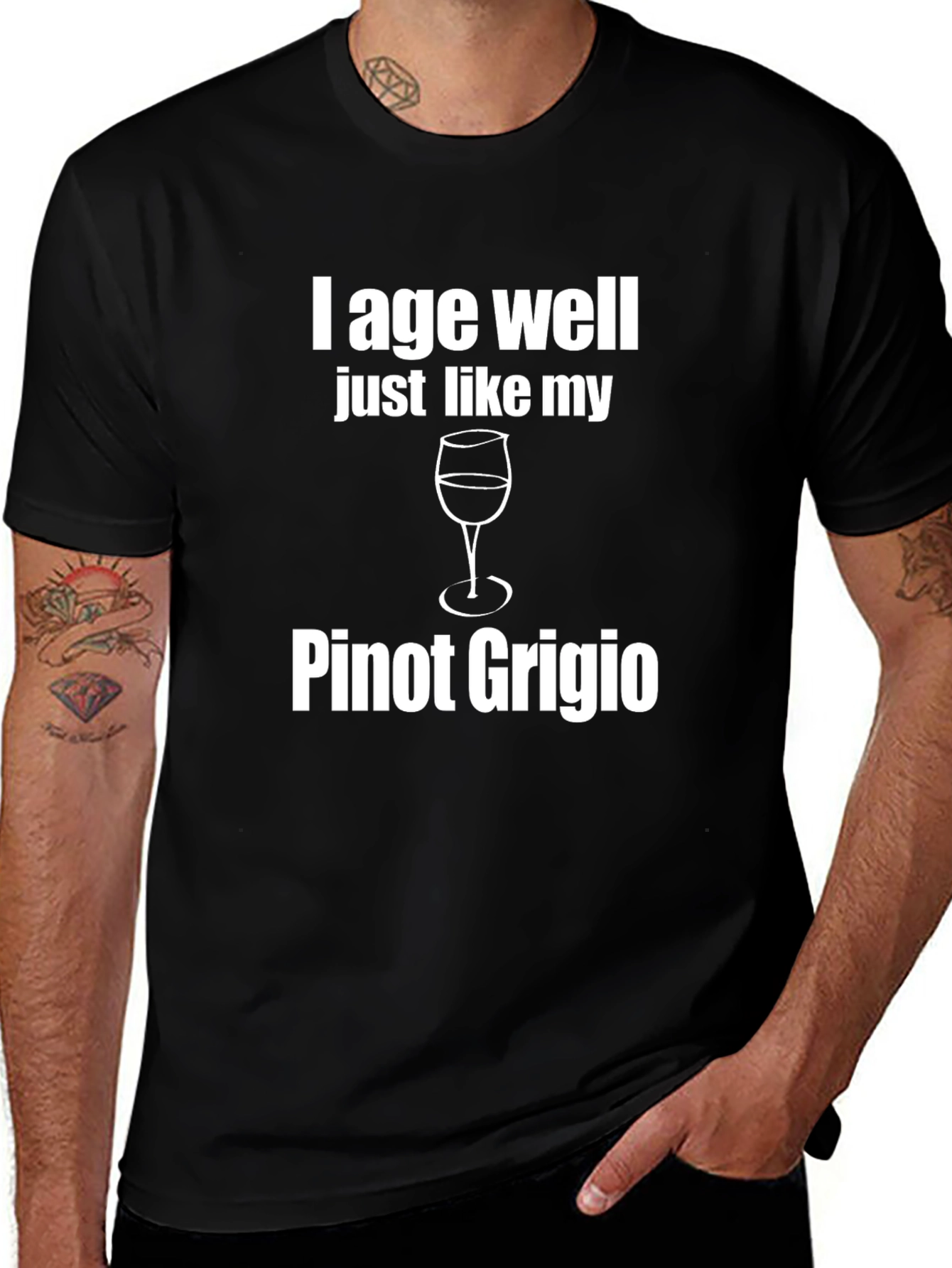 I Age Well Pinot Grigio T-Shirt Funny Wine Tee