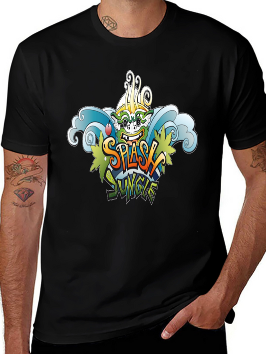 Splash Jungle Graphic Tee - Black