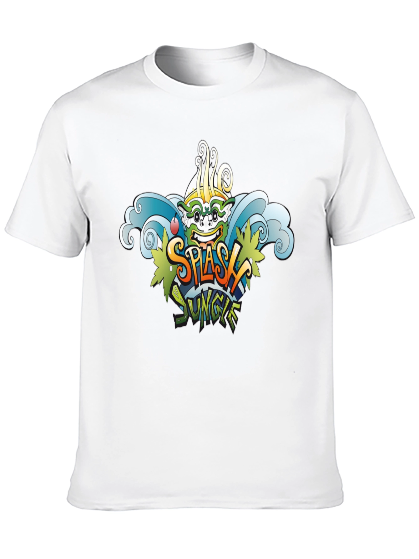 Splash Jungle Graphic Tee - Black