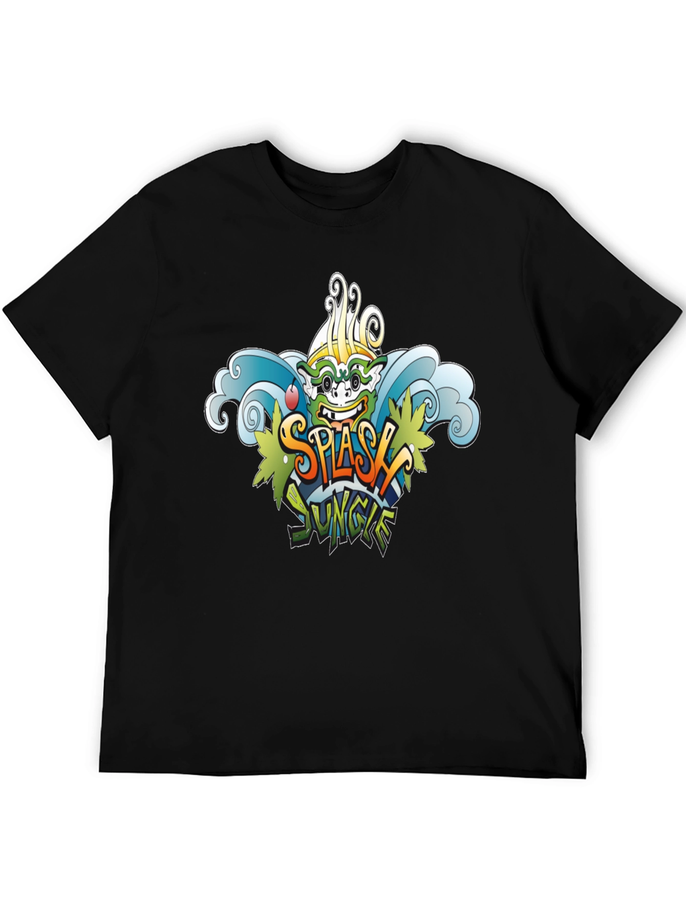 Splash Jungle Graphic Tee - Black