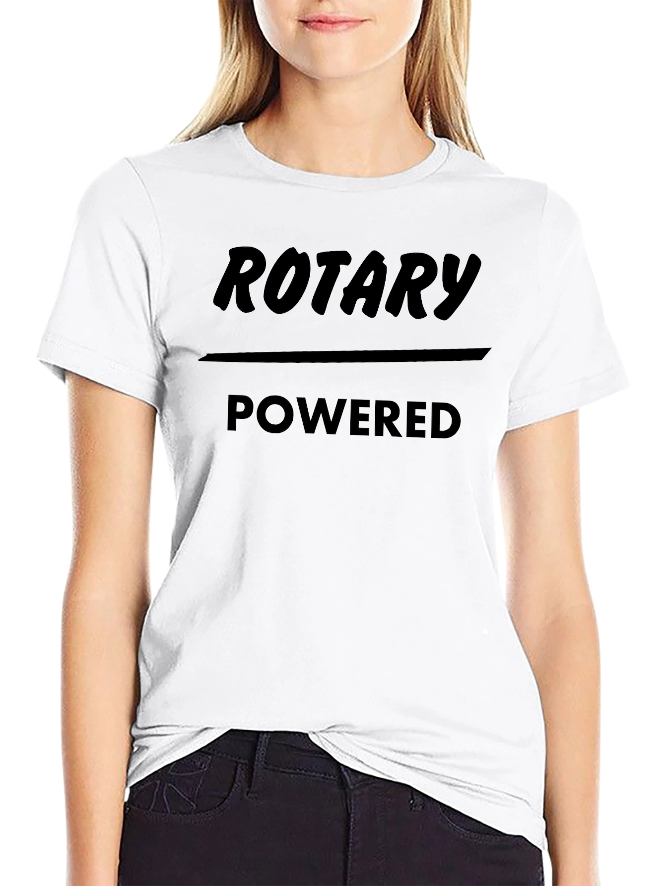 Rotary Powered Black Graphic T-Shirt