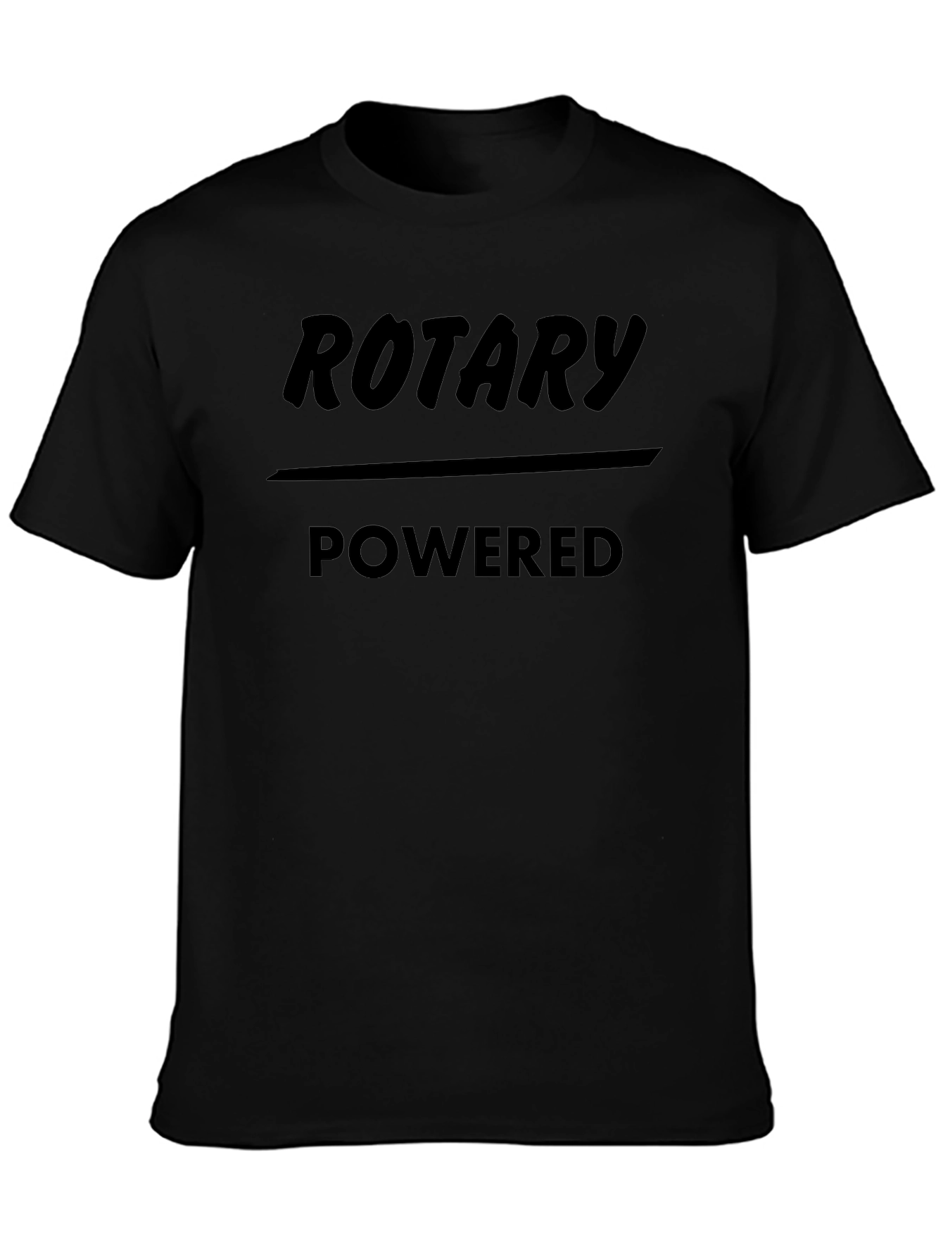 Rotary Powered Black Graphic T-Shirt