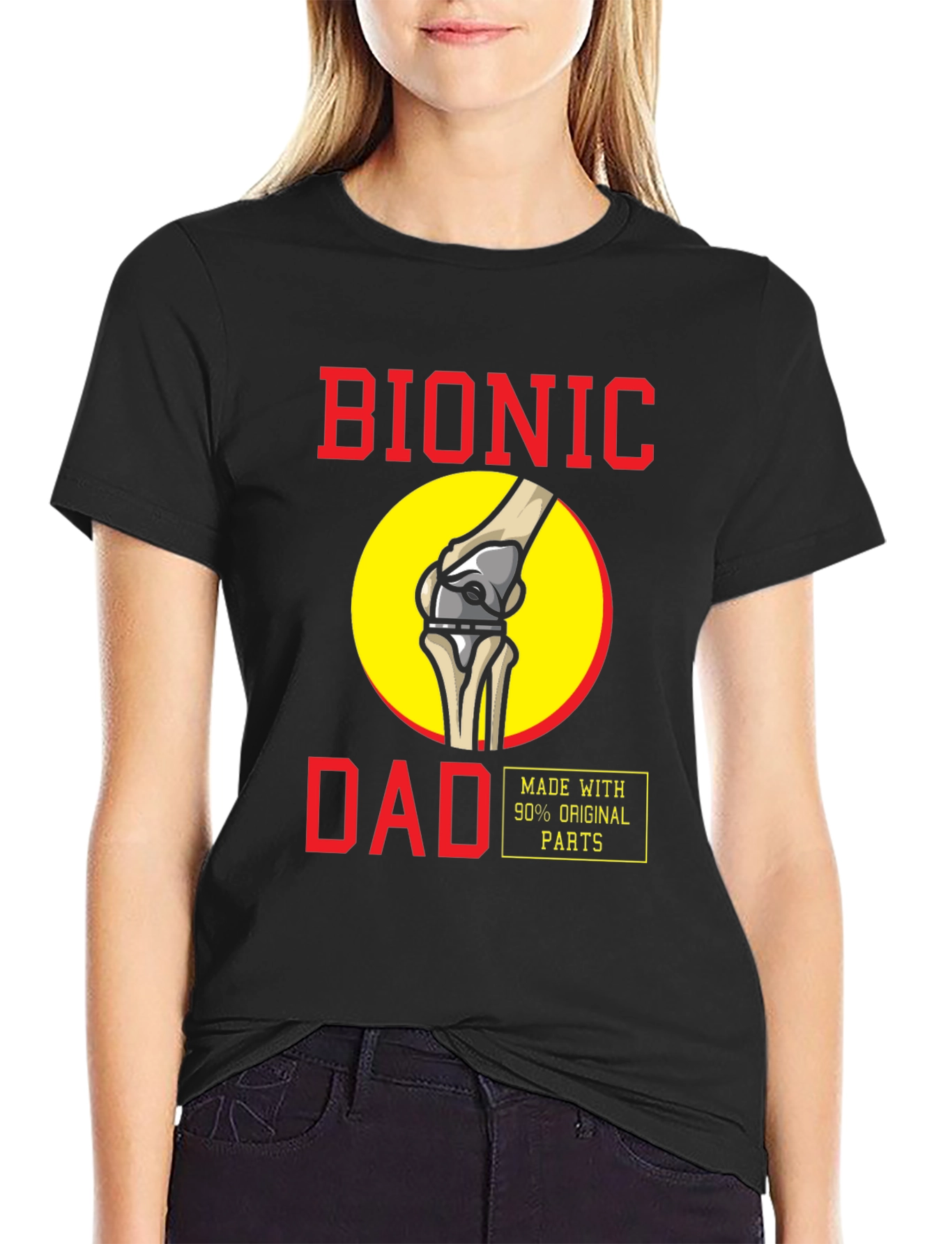 Bionic Dad T-Shirt - Funny Knee Replacement Tee