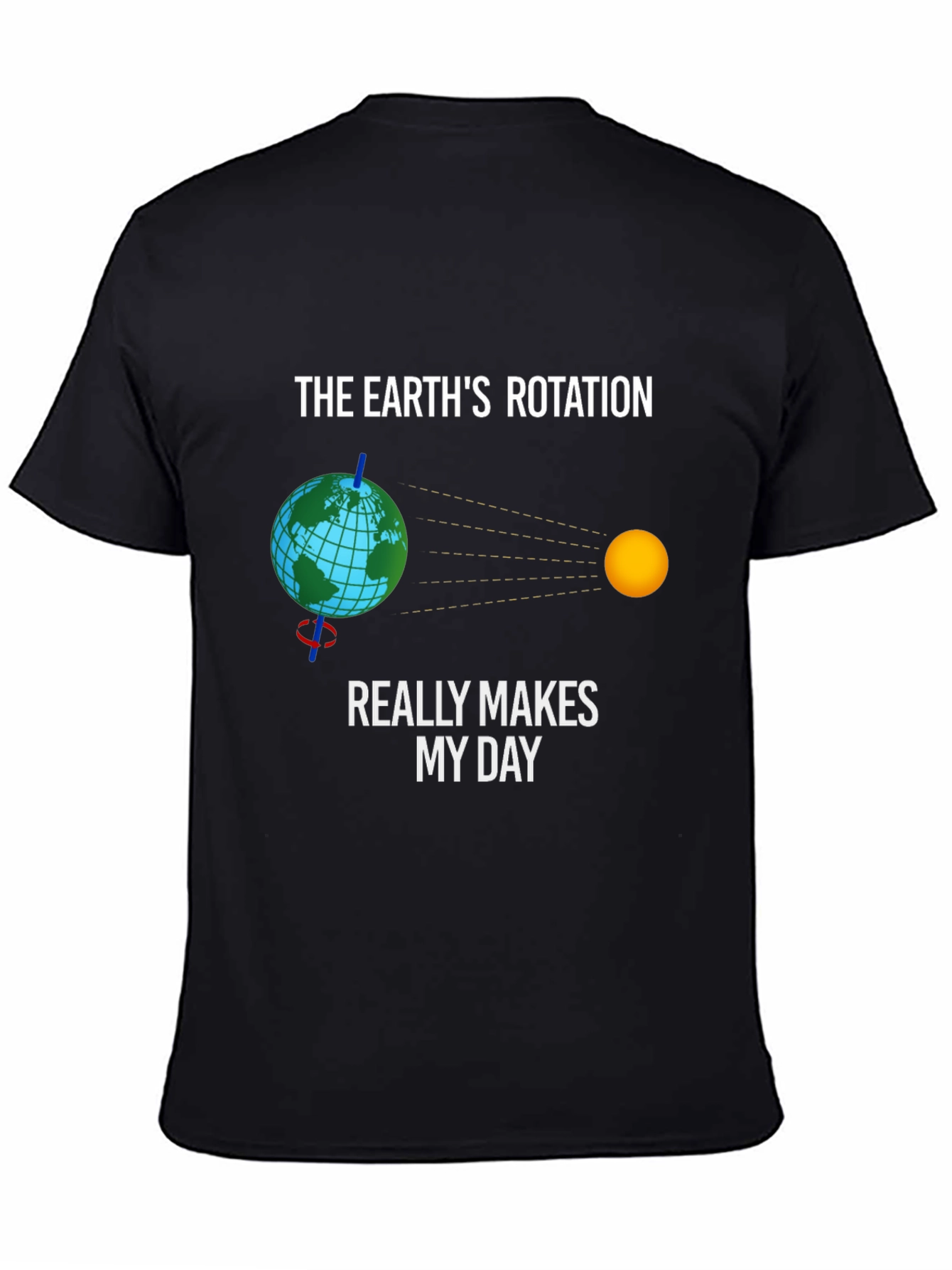 Earth Rotation Graphic Tee - Science Humor T-Shirt