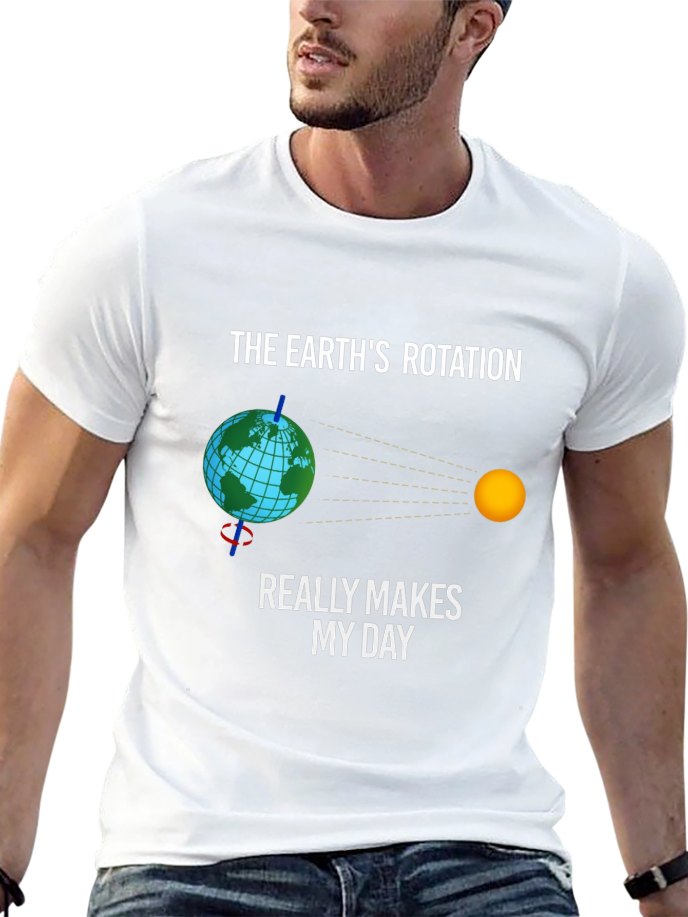 Earth Rotation Graphic Tee - Science Humor T-Shirt