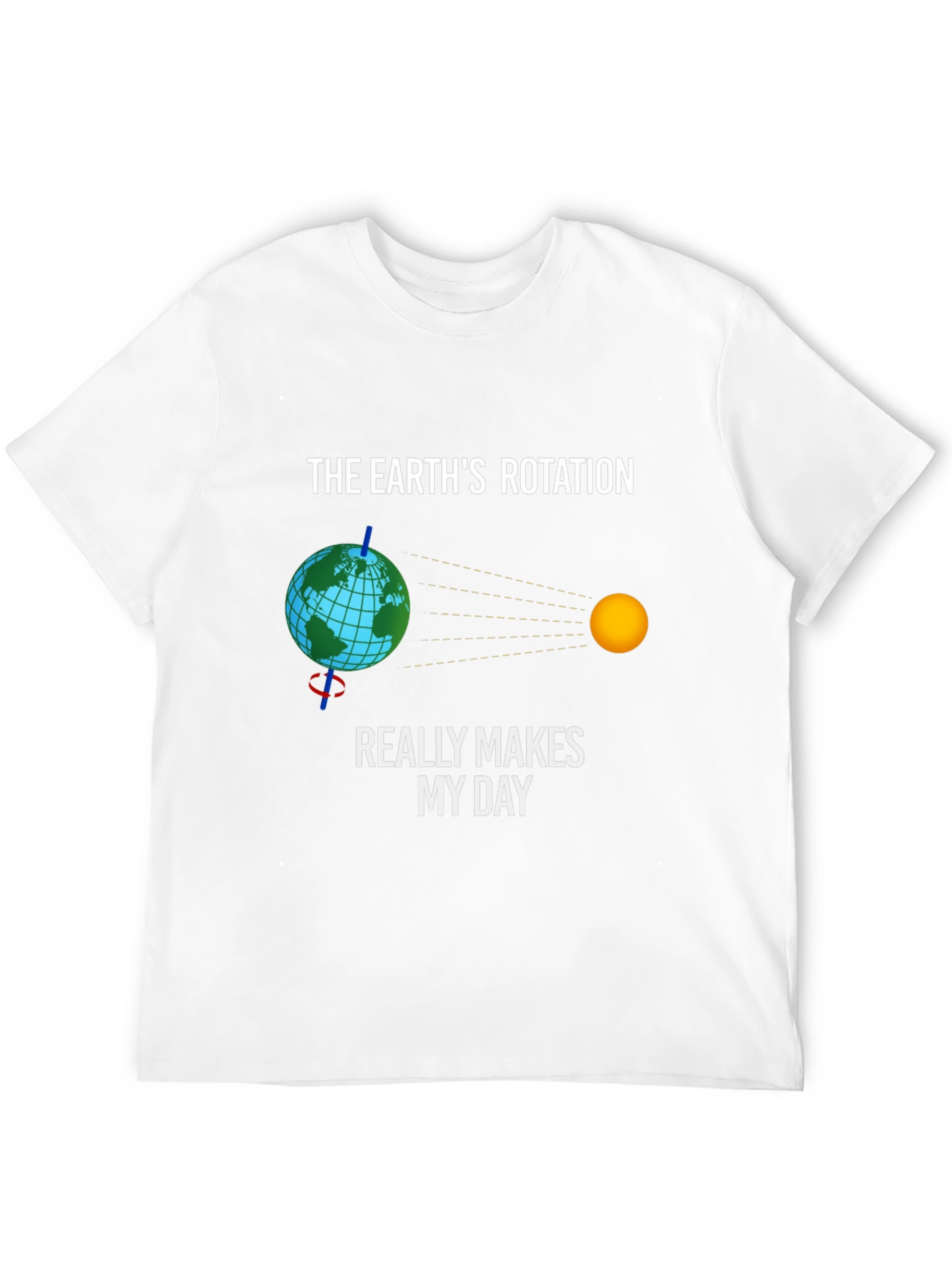 Earth Rotation Graphic Tee - Science Humor T-Shirt