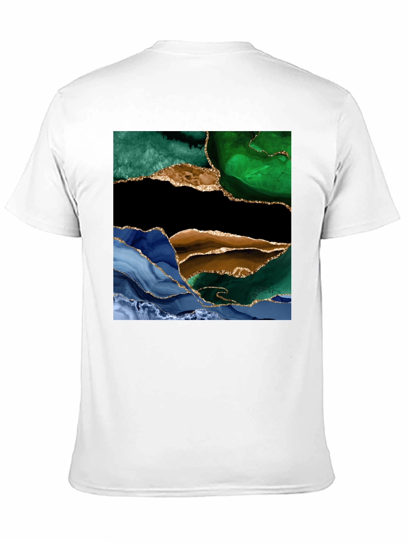 Abstract Agate Stone Graphic Tee - Black