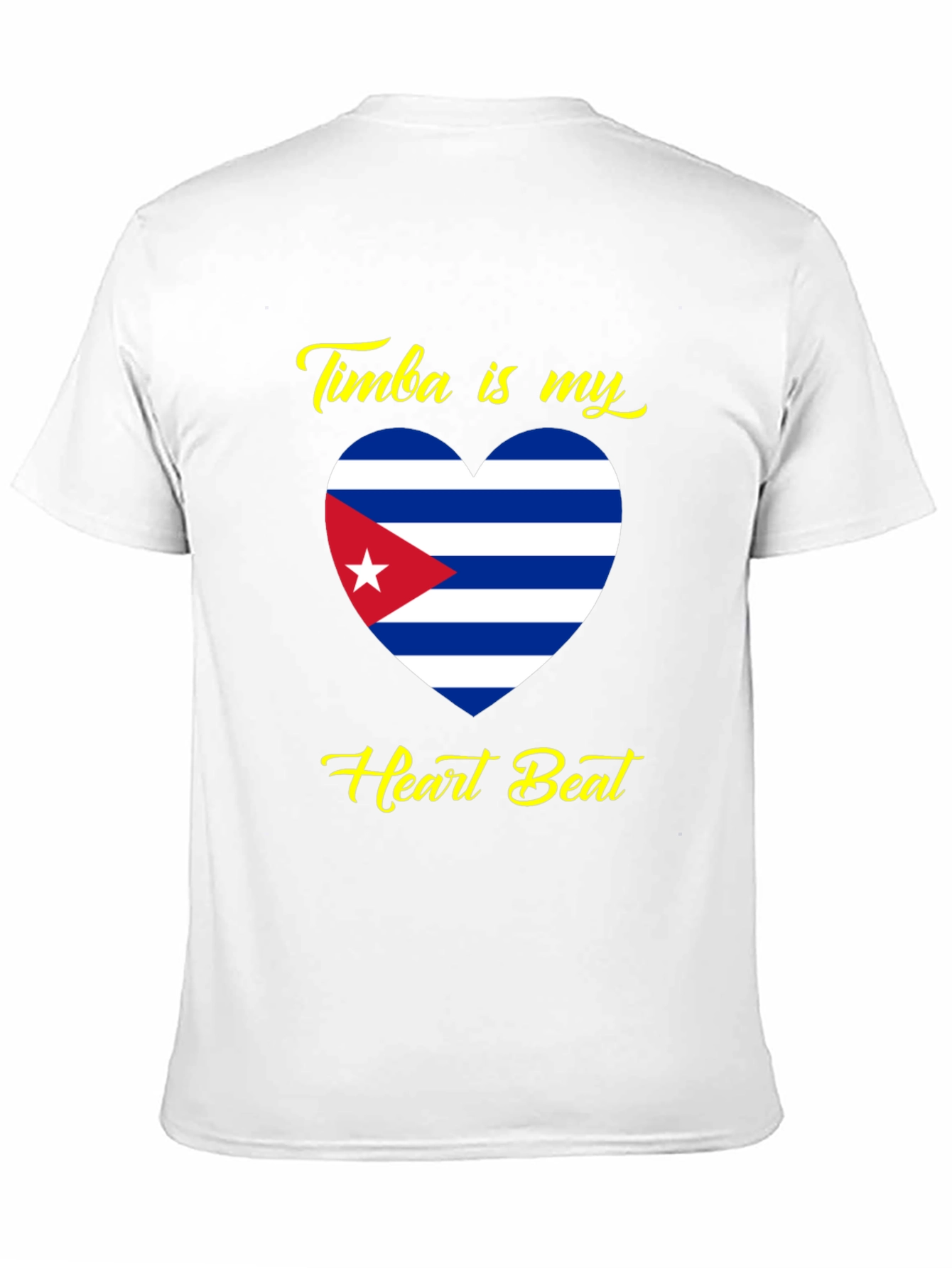Timba is My Heartbeat Cuba Flag T-Shirt