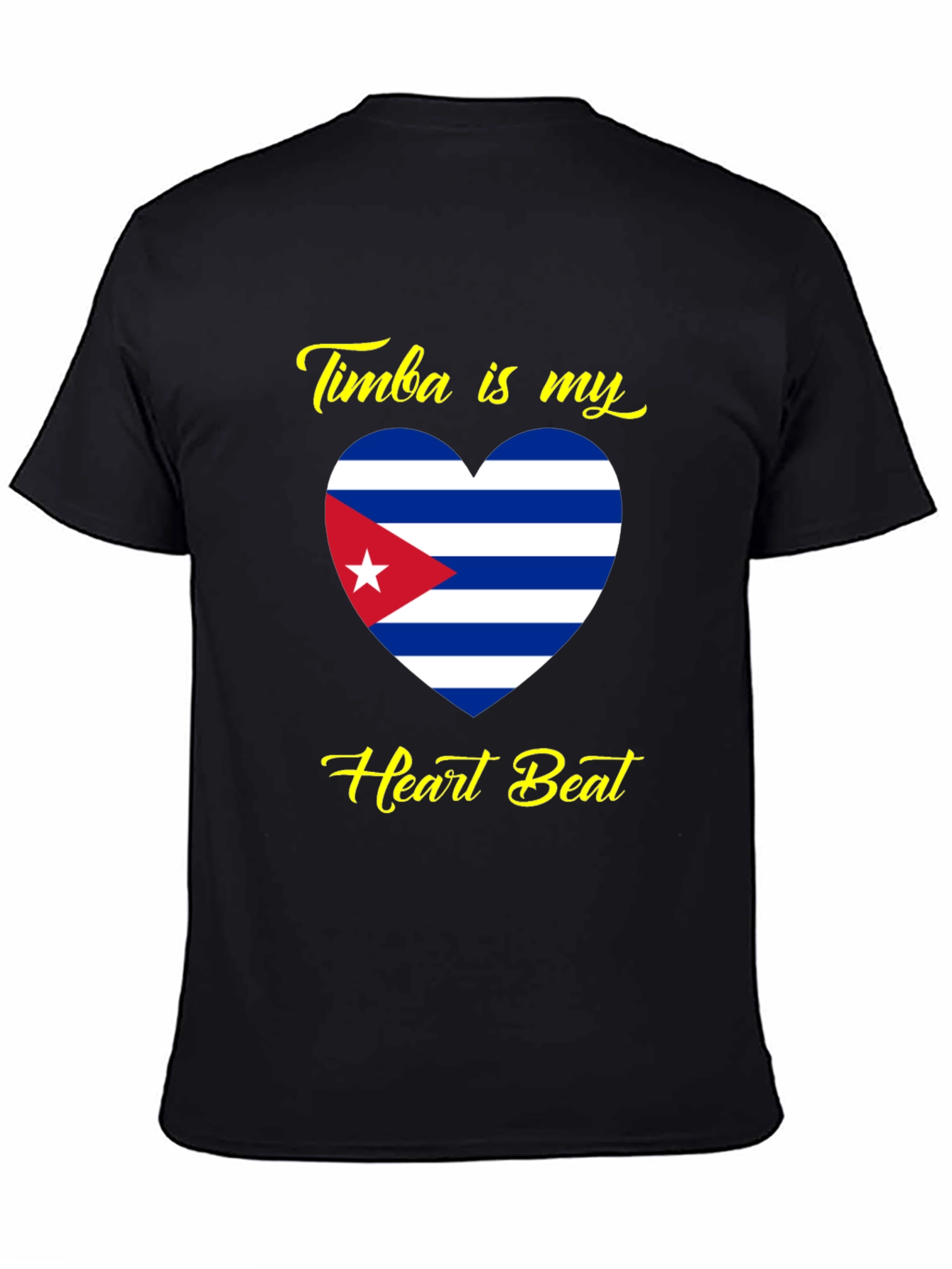 Timba is My Heartbeat Cuba Flag T-Shirt