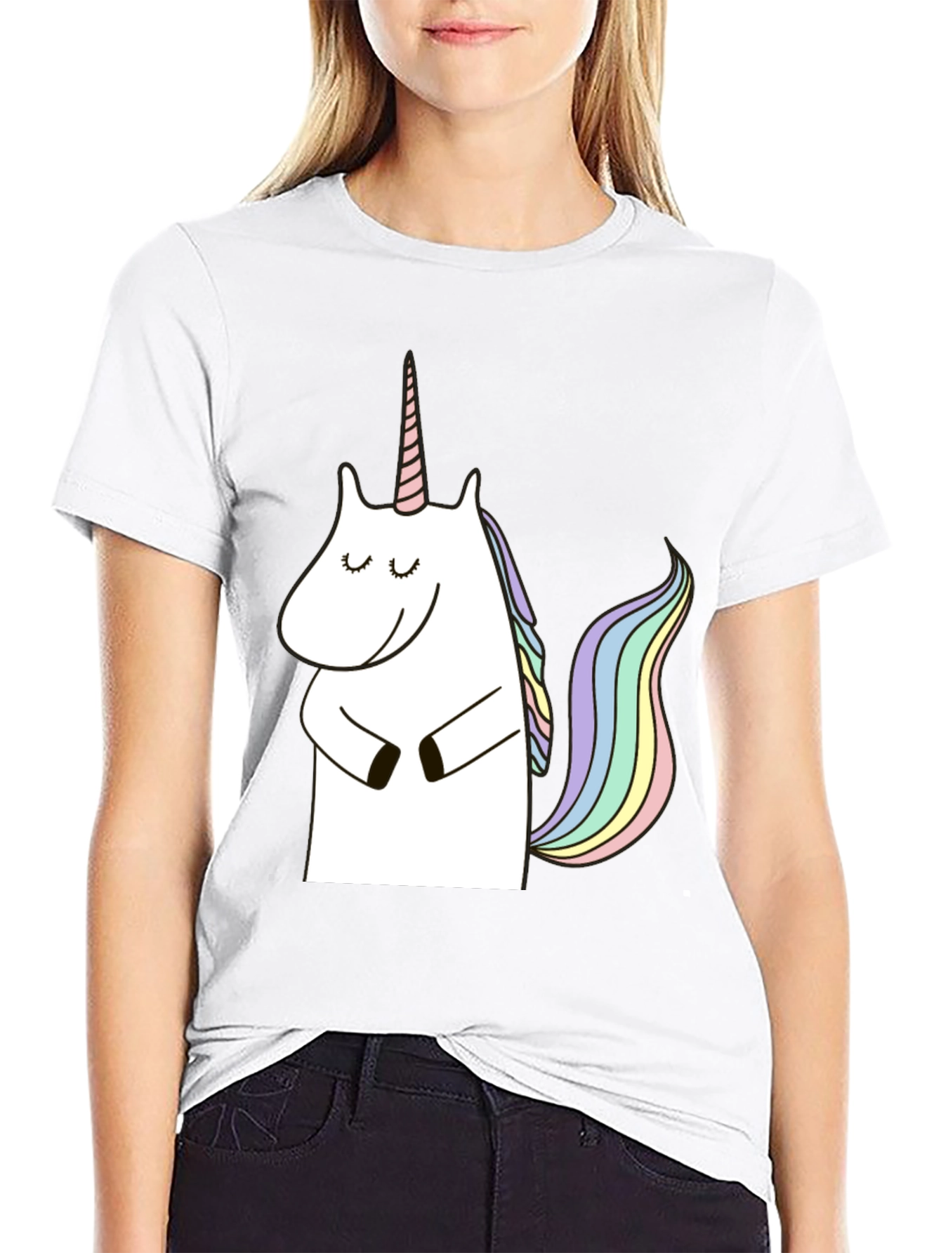 Unicorn Graphic Black T-Shirt