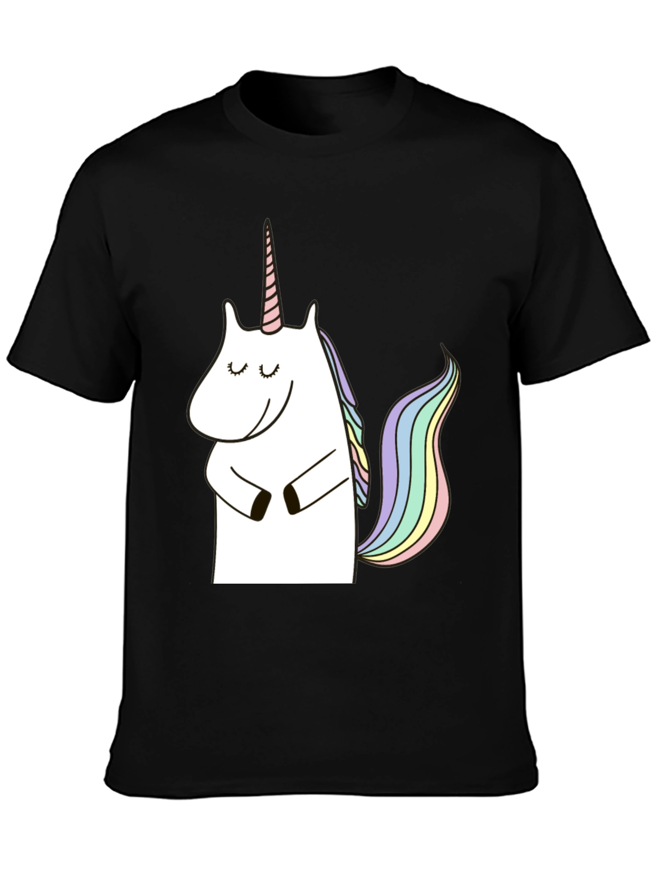 Unicorn Graphic Black T-Shirt