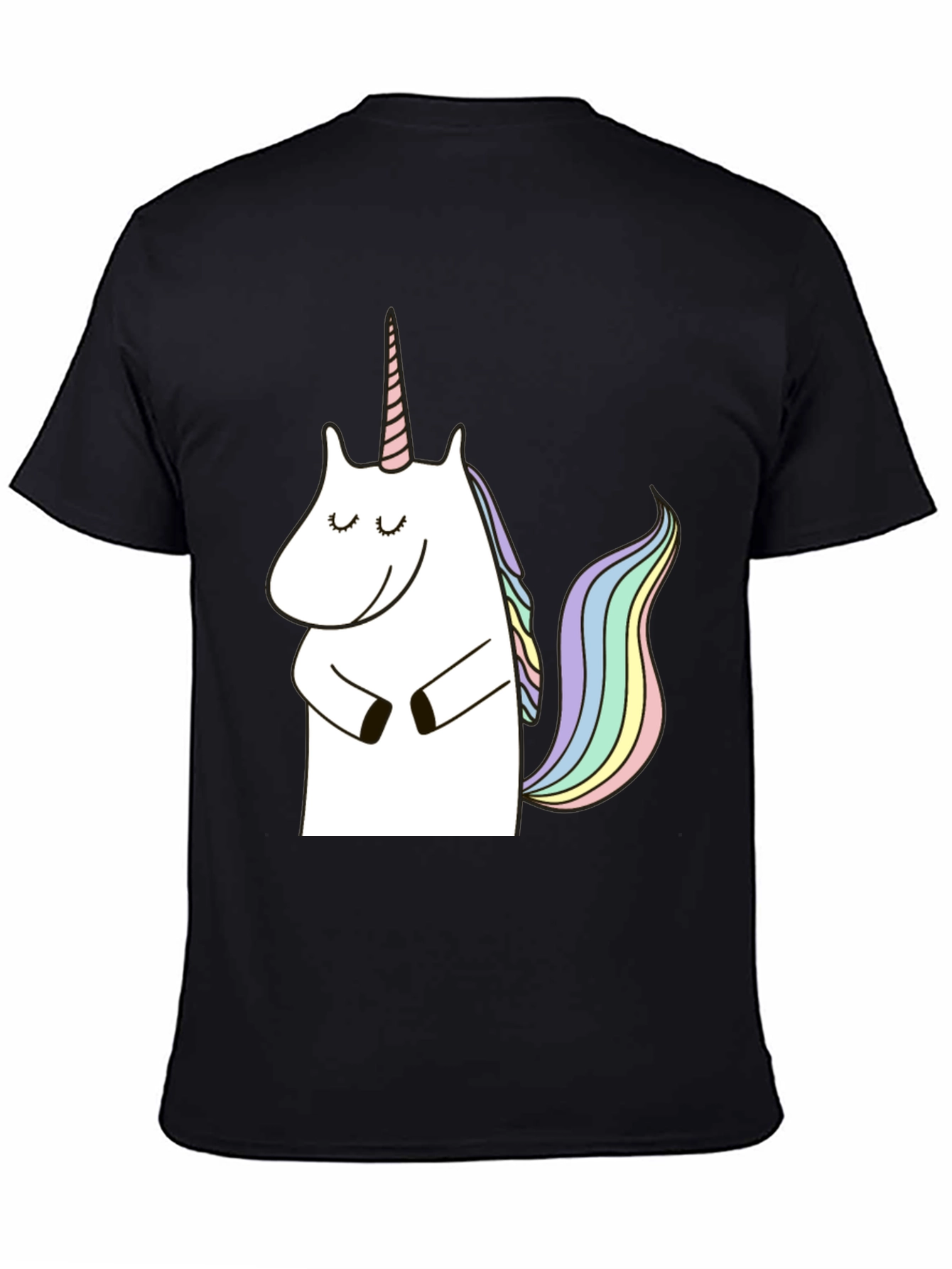 Unicorn Graphic Black T-Shirt