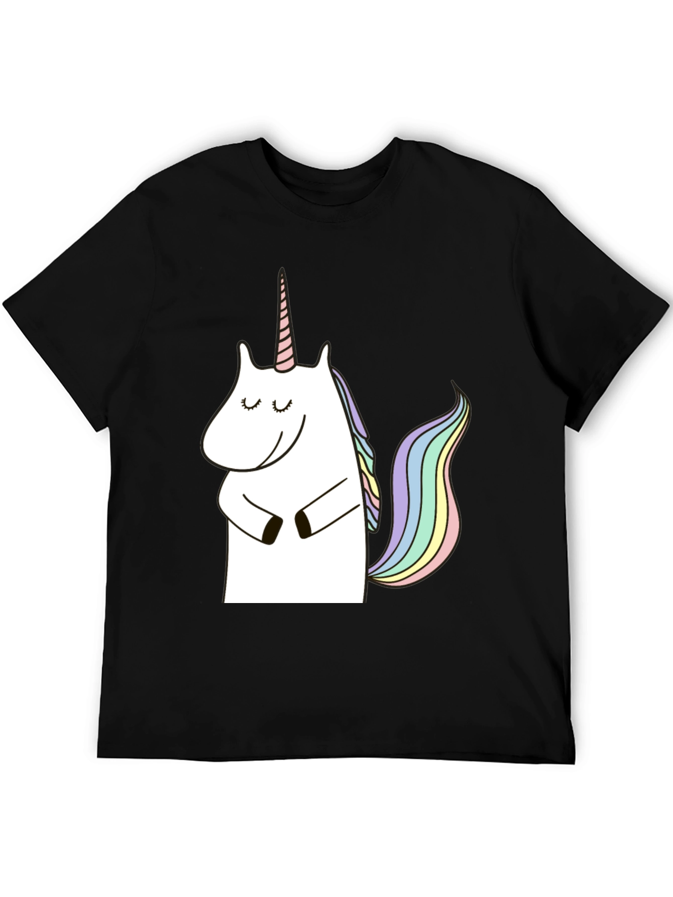 Unicorn Graphic Black T-Shirt