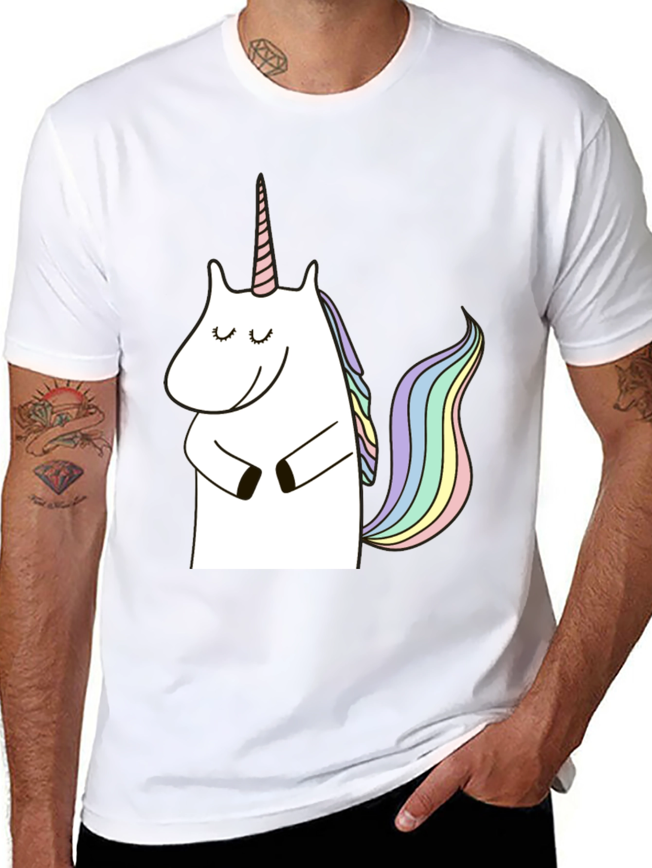 Unicorn Graphic Black T-Shirt