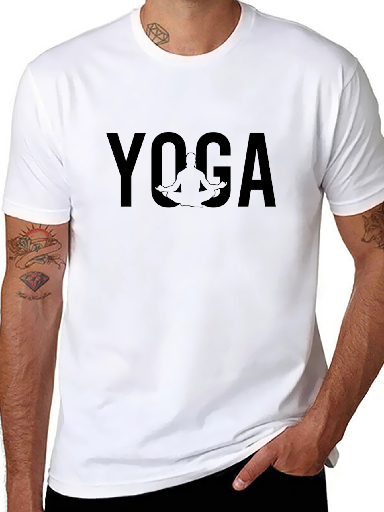 Yoga Silhouette Graphic Tee - Soft Cotton Blend