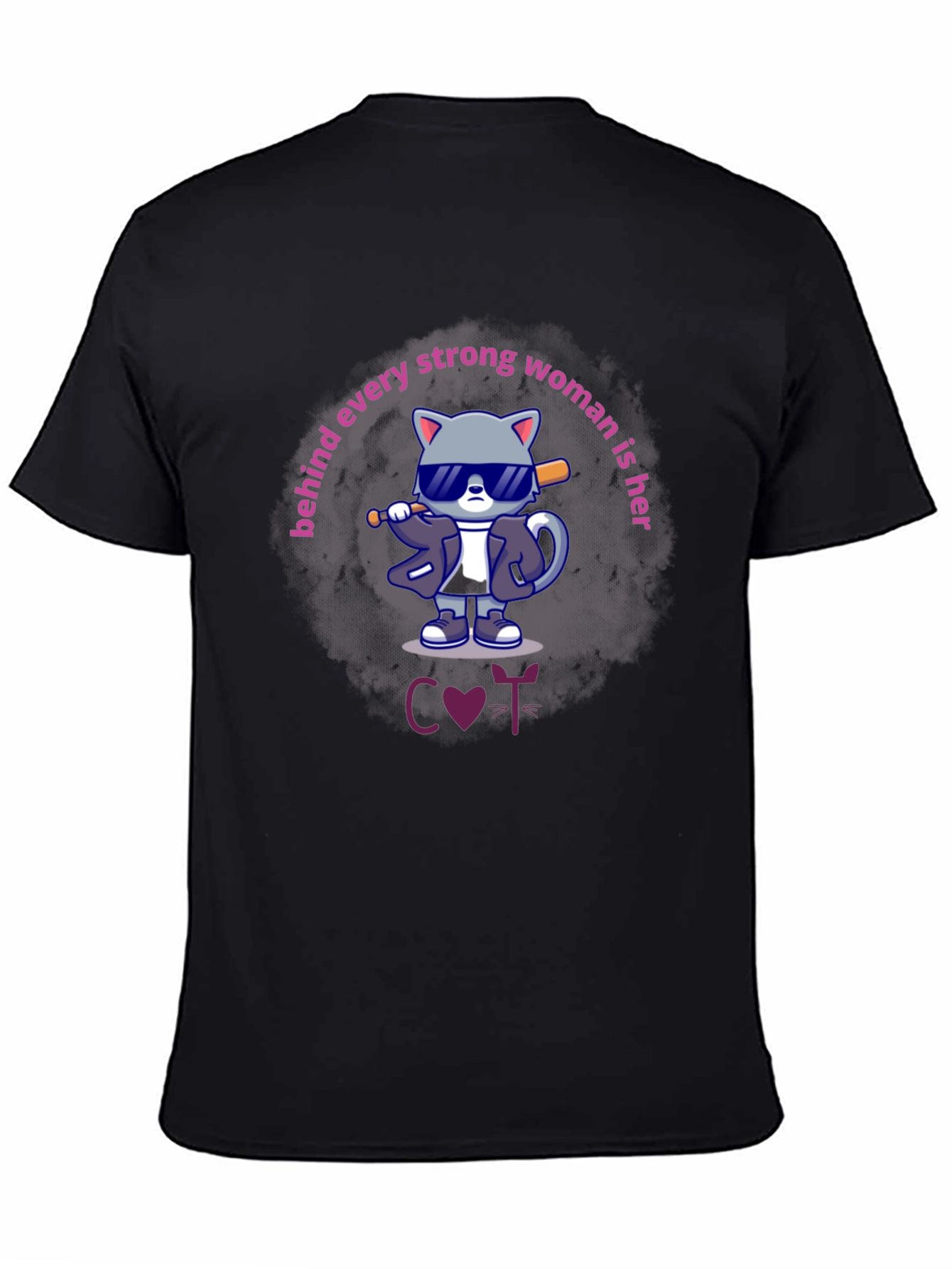 Funny Cat T-Shirt: Strong Women Support