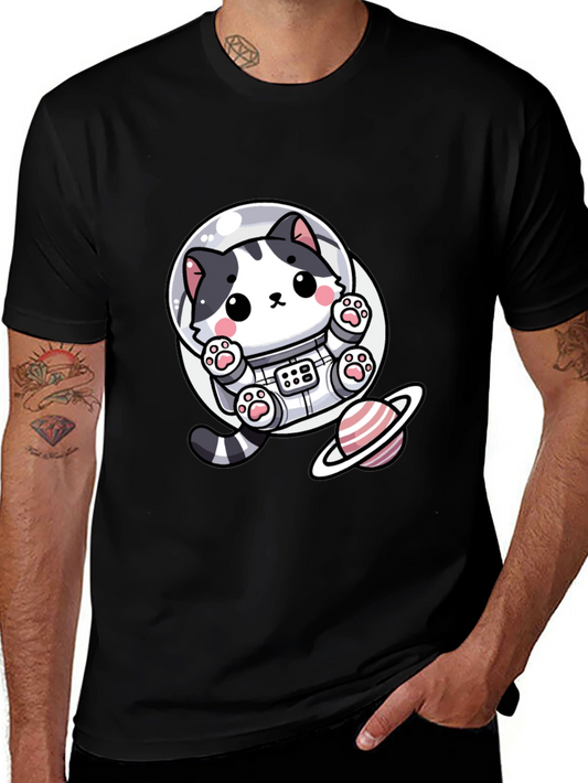 Astronaut Cat T-Shirt - Galaxy Space Kitten Tee