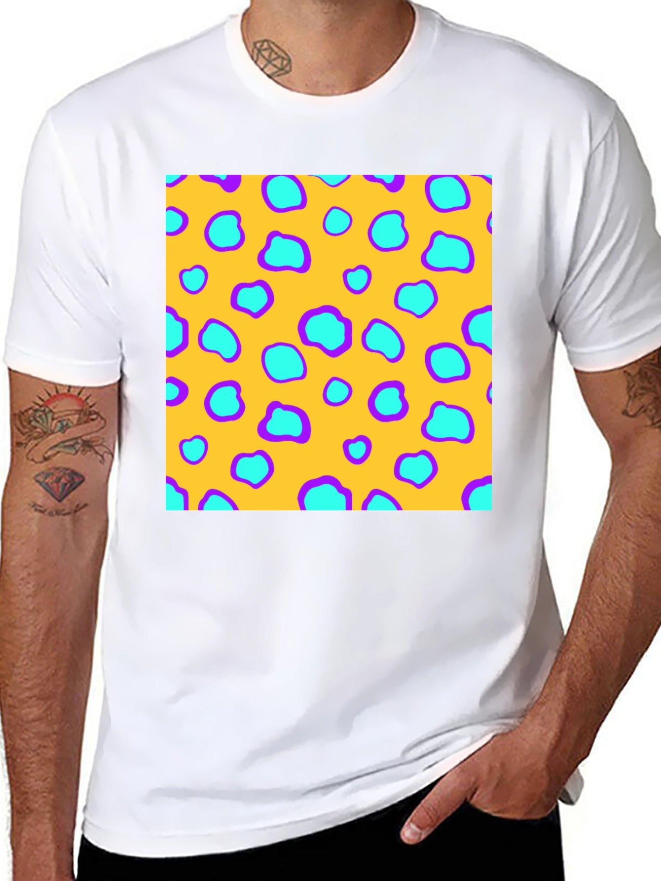 Patterned Crewneck T-Shirt