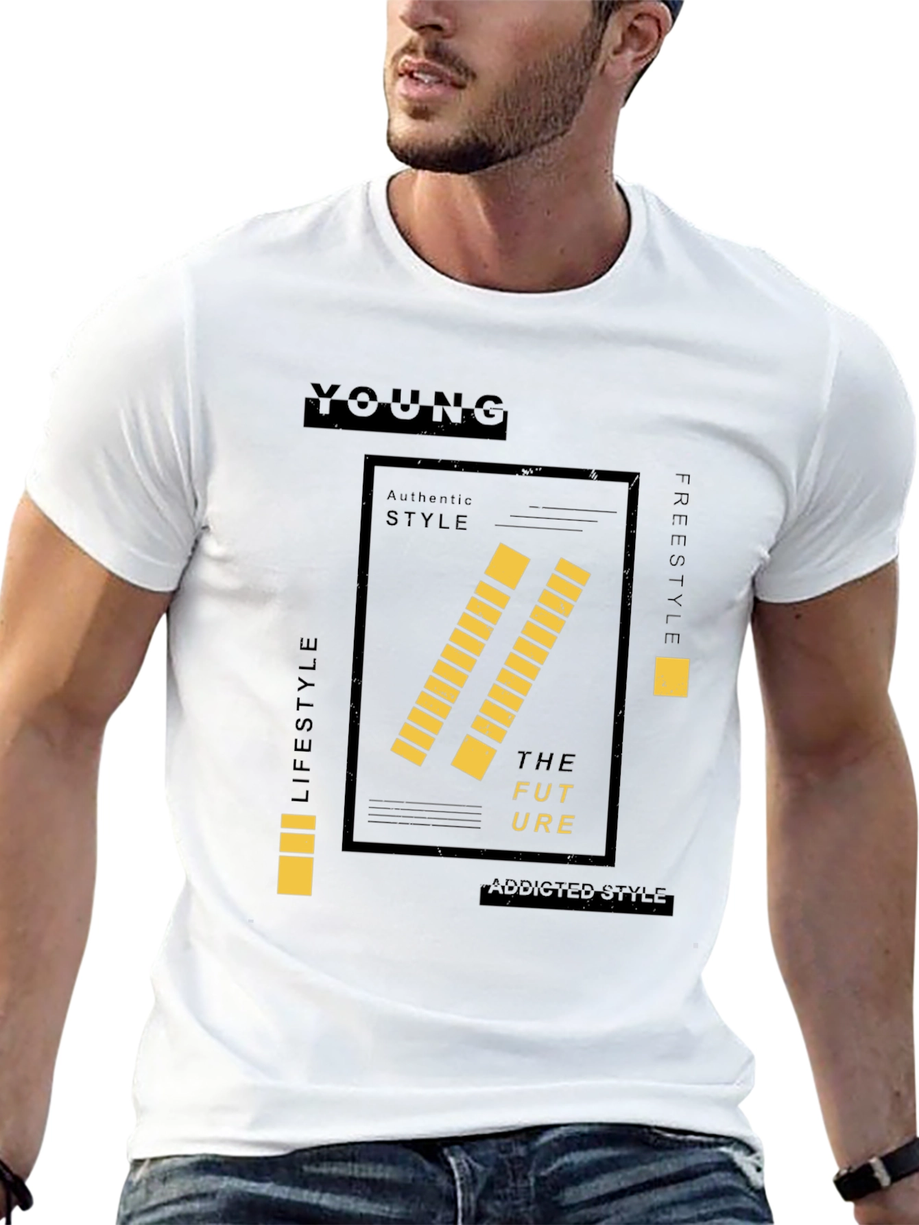 Young Future Style Black Graphic Tee