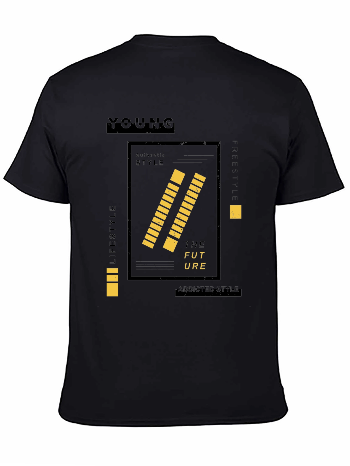 Young Future Style Black Graphic Tee