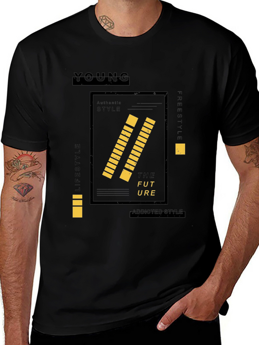 Young Future Style Black Graphic Tee