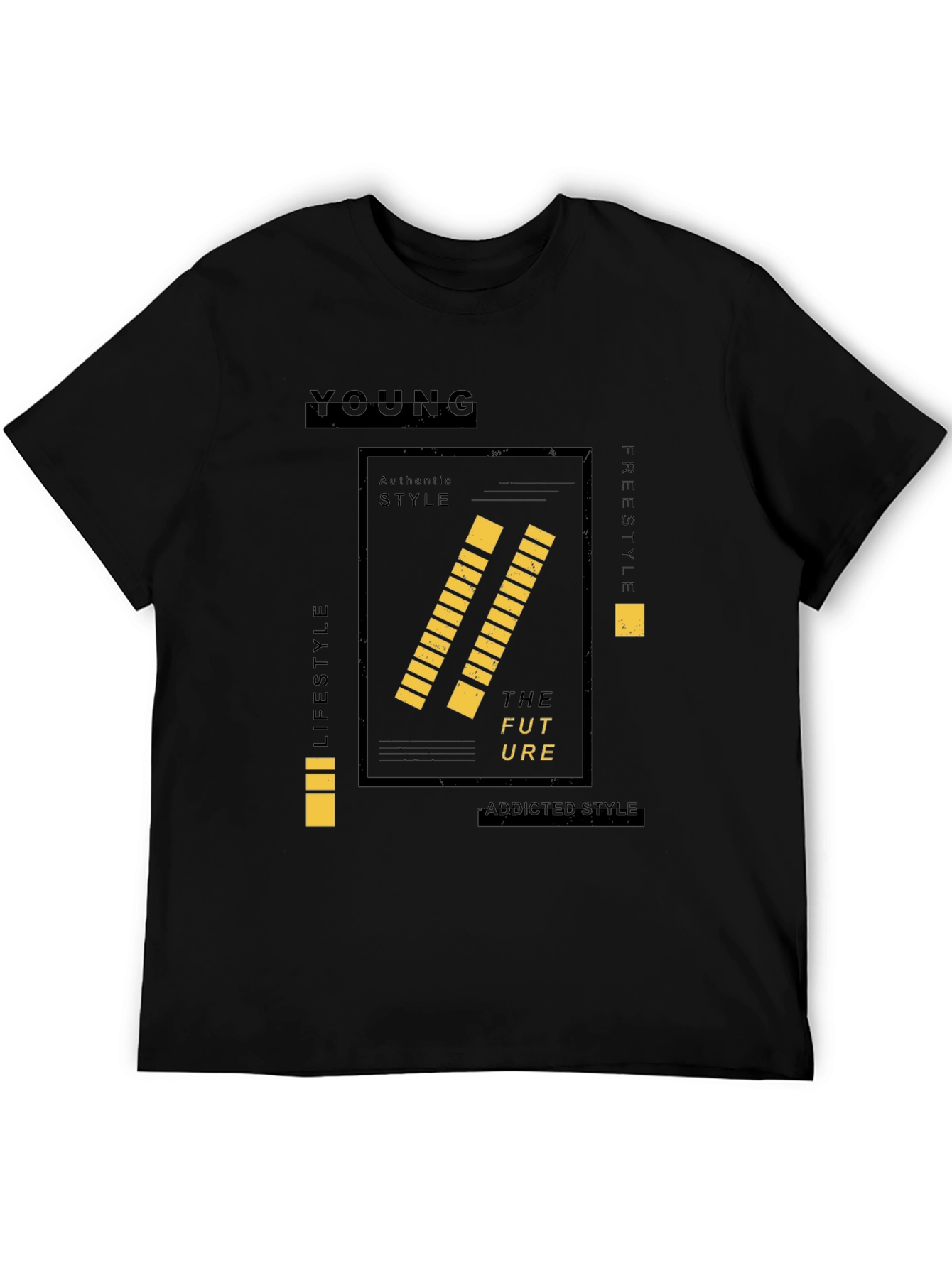 Young Future Style Black Graphic Tee
