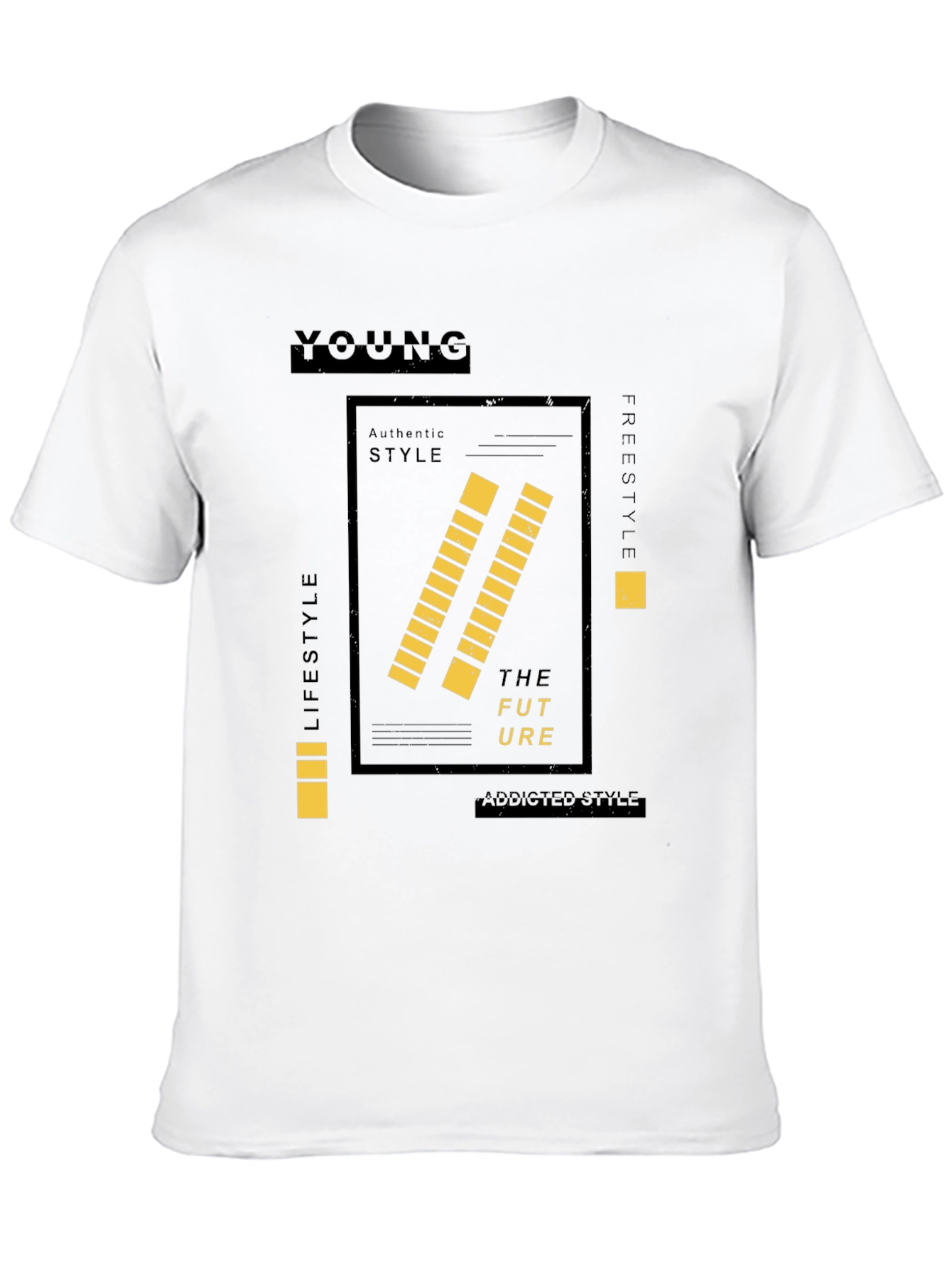 Young Future Style Black Graphic Tee