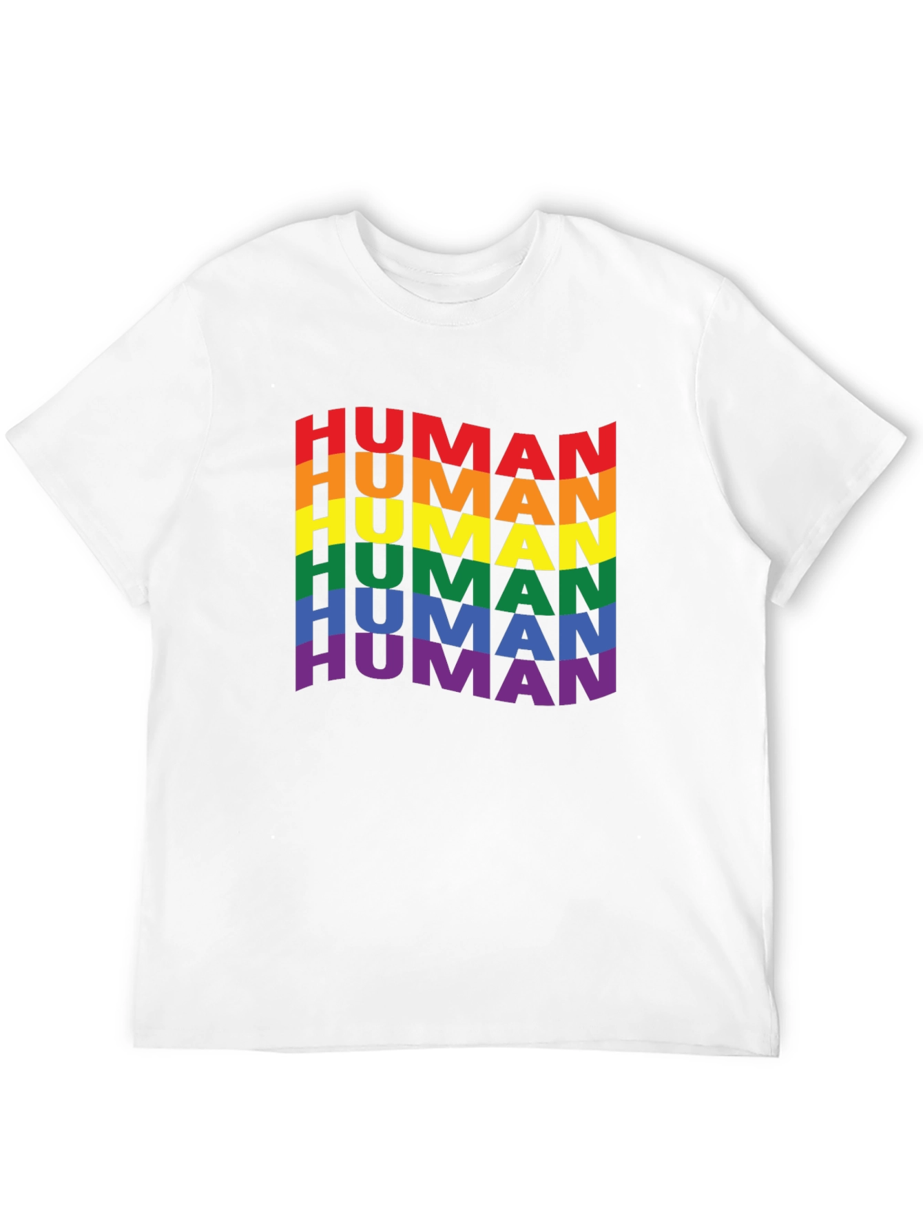 Rainbow Human Pride T-Shirt