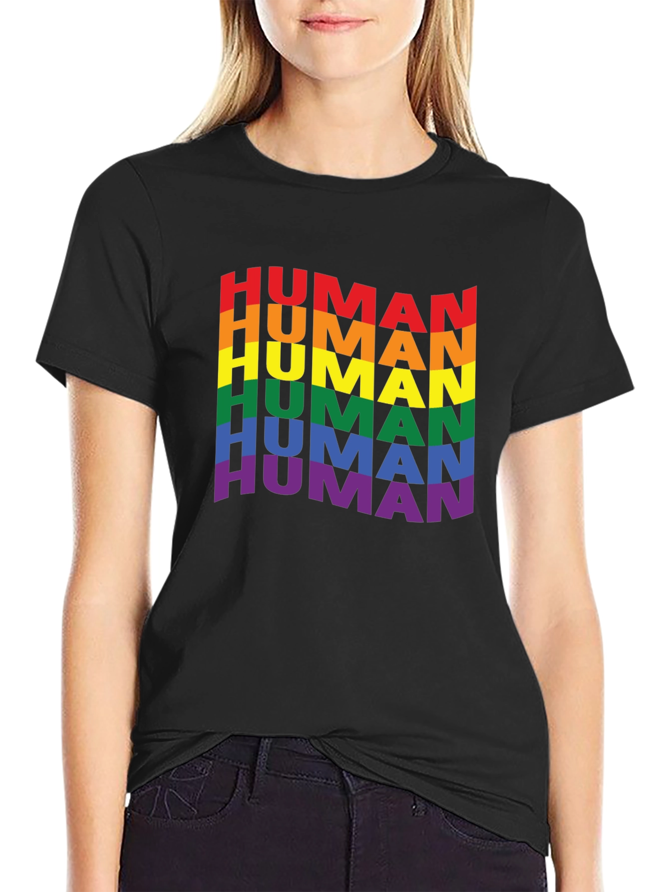 Rainbow Human Pride T-Shirt