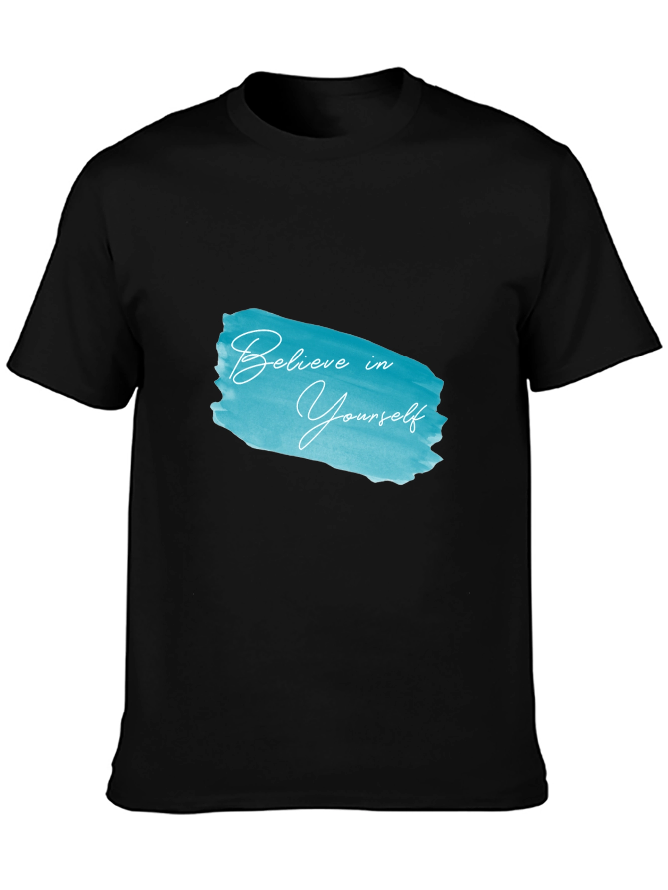 Believe in Yourself Black Cotton Graphic Tee