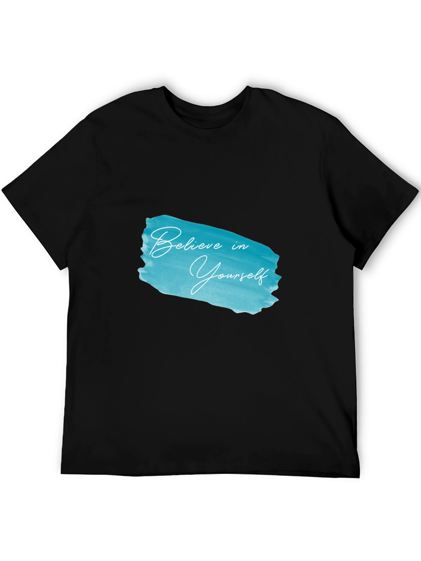Believe in Yourself Black Cotton Graphic Tee